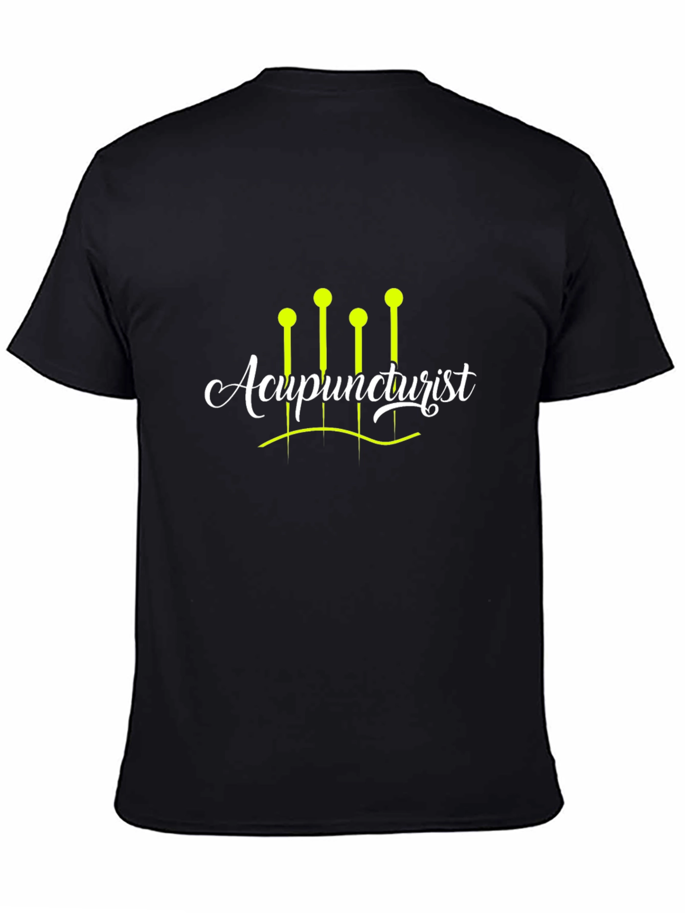 Acupuncturist Graphic Tee - Black Cotton Comfort