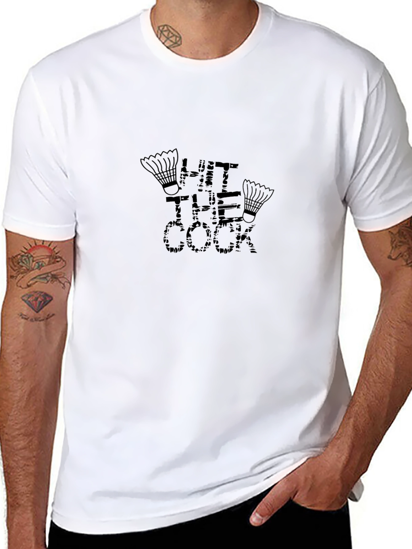 Hit the Cock Badminton T-Shirt