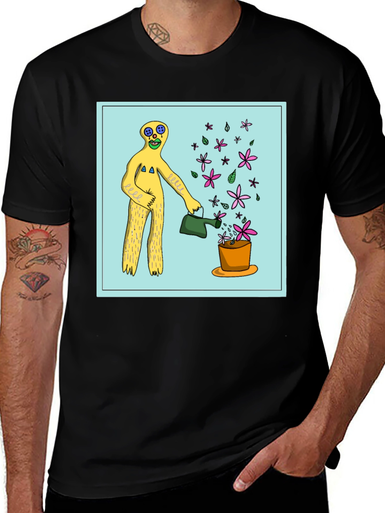 Surreal Gardener Graphic T-Shirt - Black