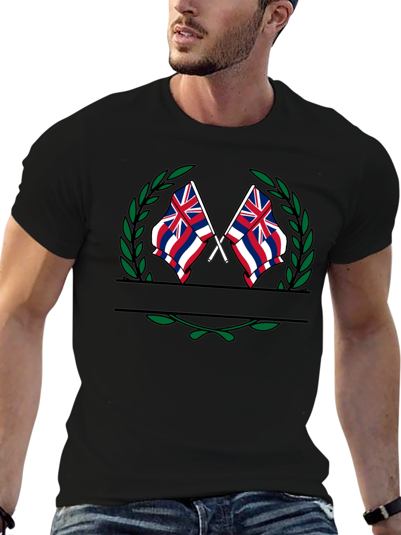 Hawaii Flag Laurel T-Shirt