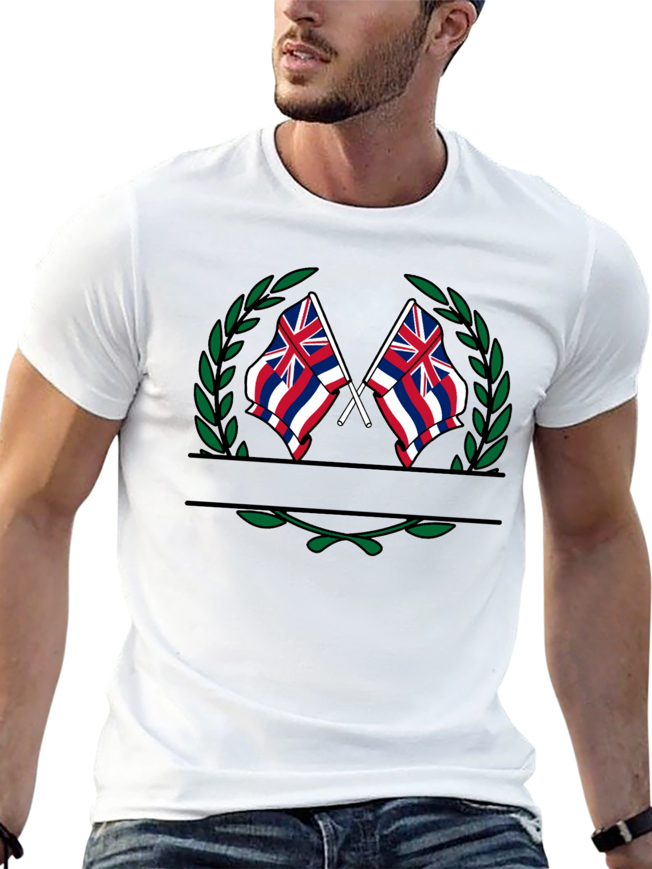 Hawaii Flag Laurel T-Shirt