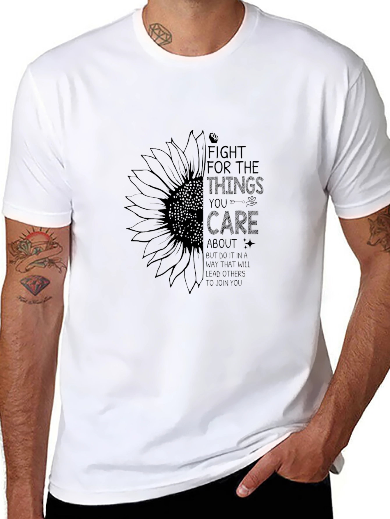 Sunflower Fight For Things You Care Graphic Tee