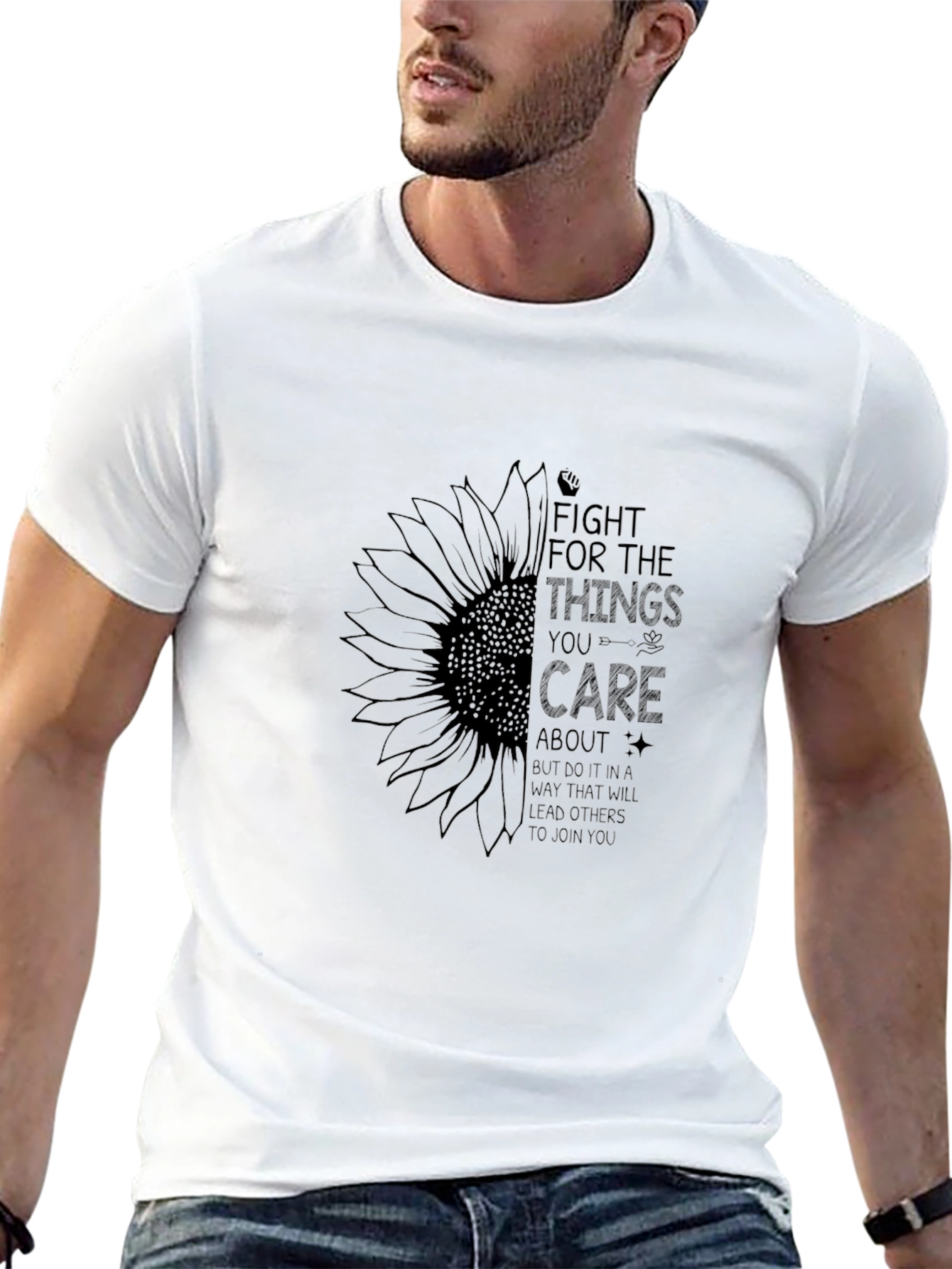 Sunflower Fight For Things You Care Graphic Tee