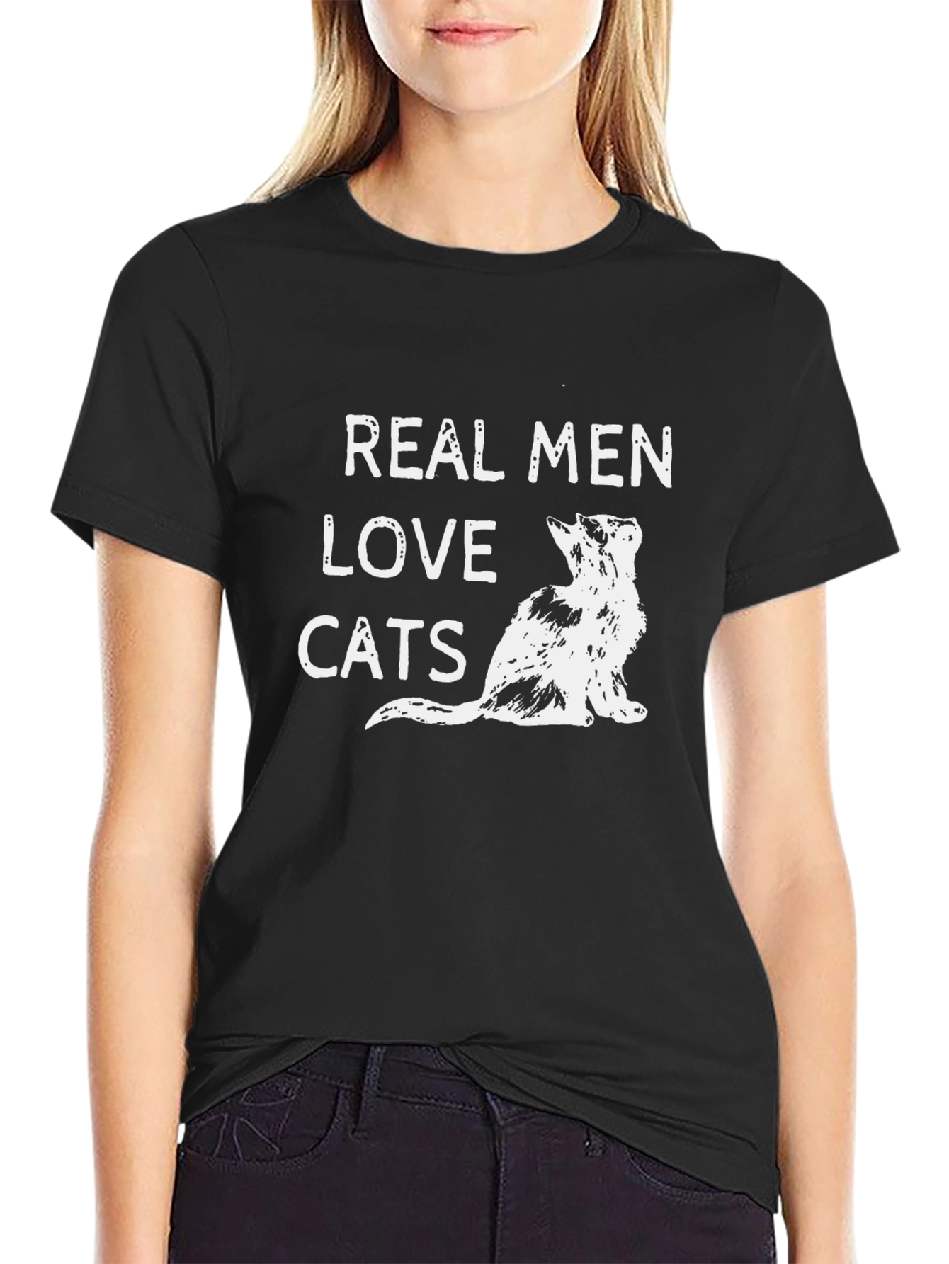 Real Men Love Cats Graphic T-Shirt
