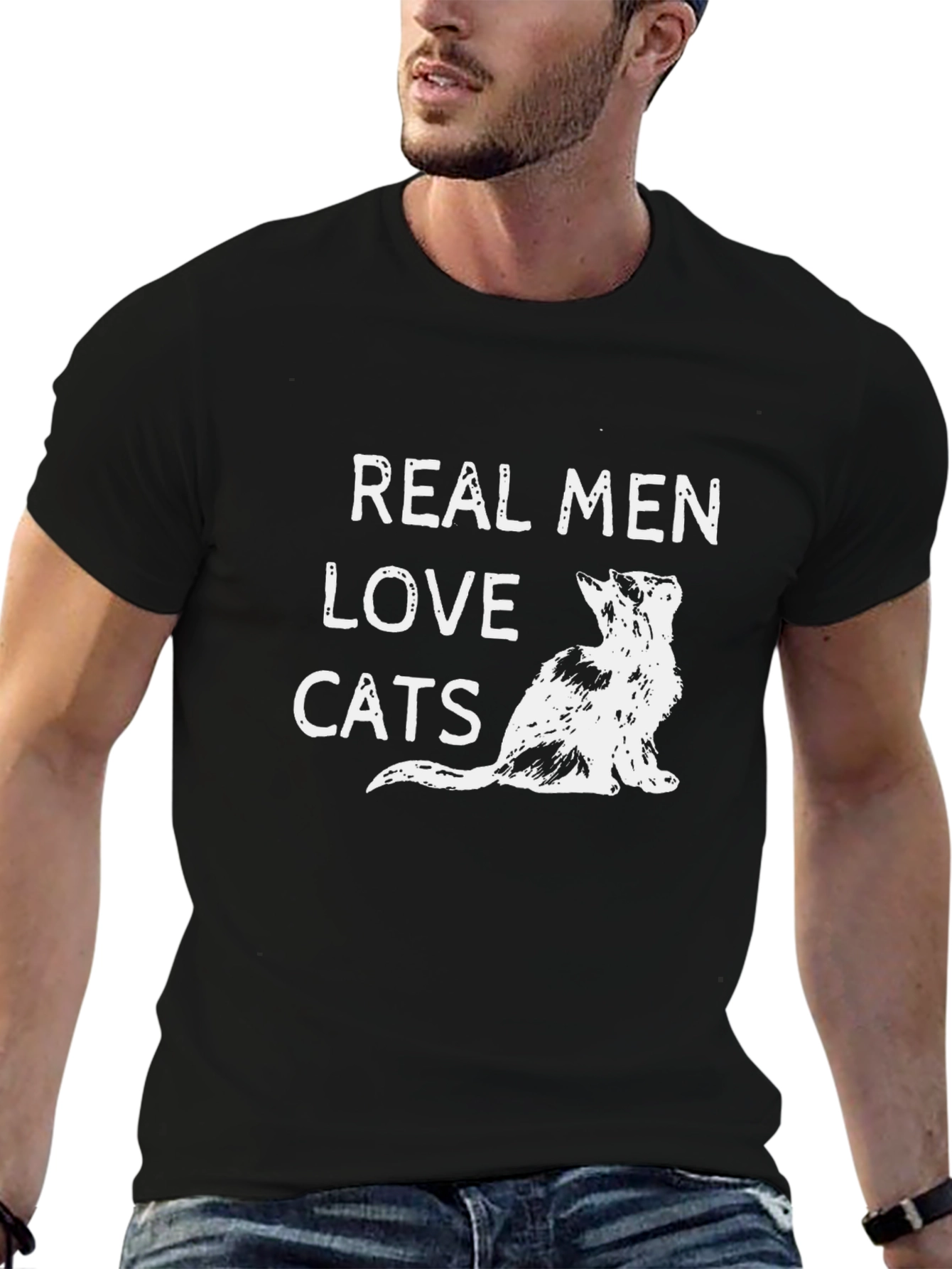 Real Men Love Cats Graphic T-Shirt