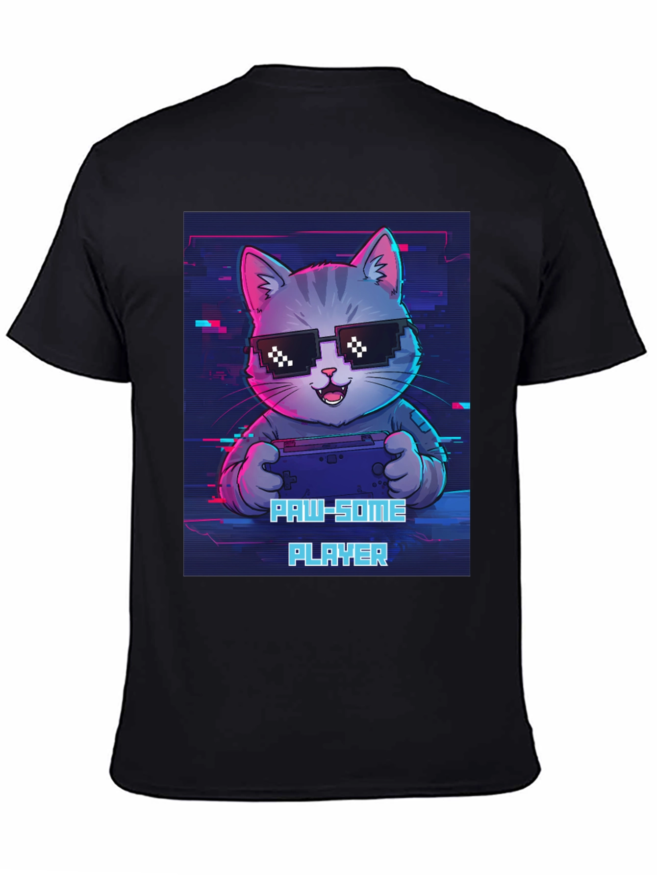 Gaming Cat Graphic Tee - Paw-some Player T-shirt