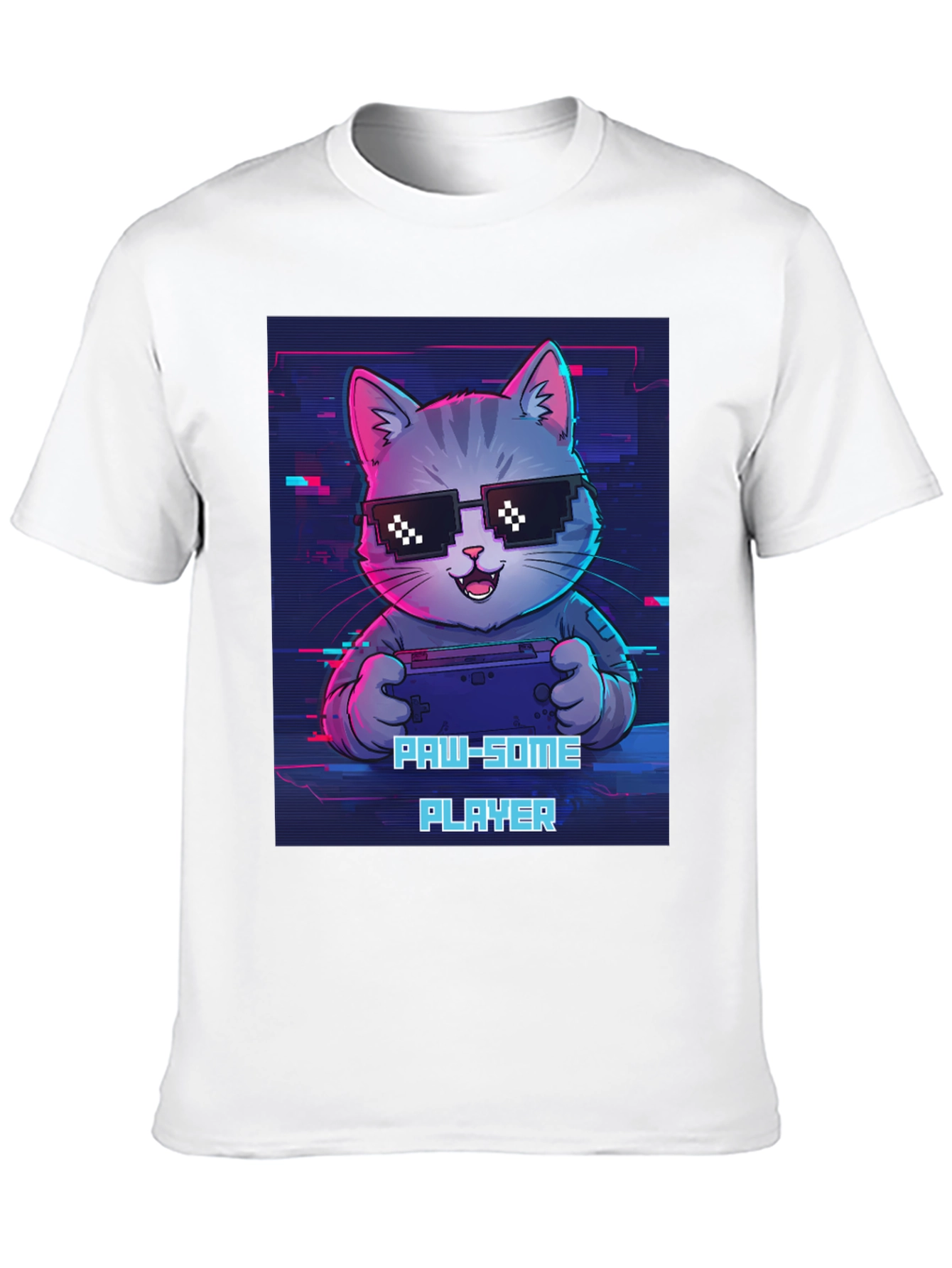 Gaming Cat Graphic Tee - Paw-some Player T-shirt