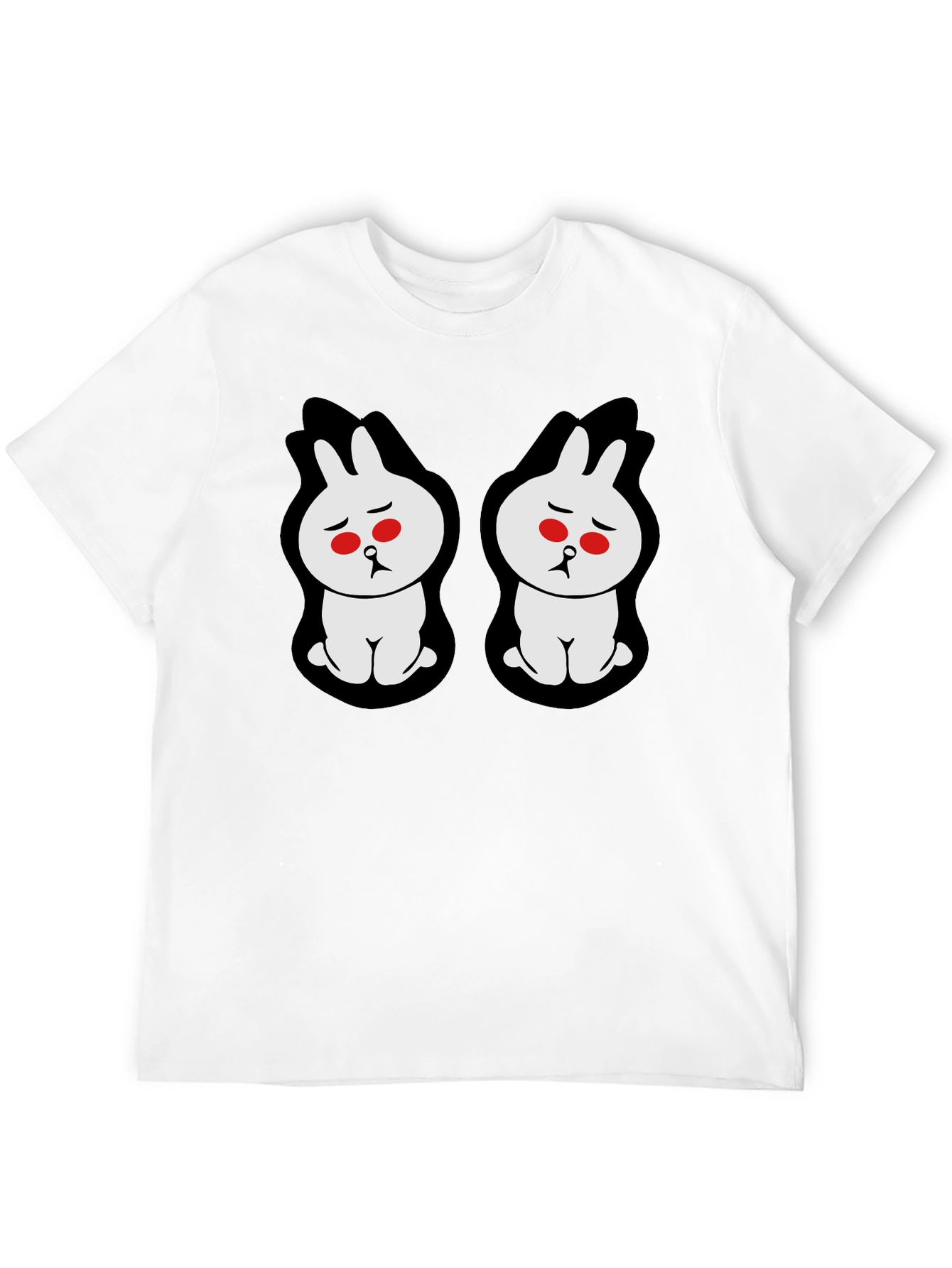 Sad Bunny Graphic Tee - Black Cotton Blend