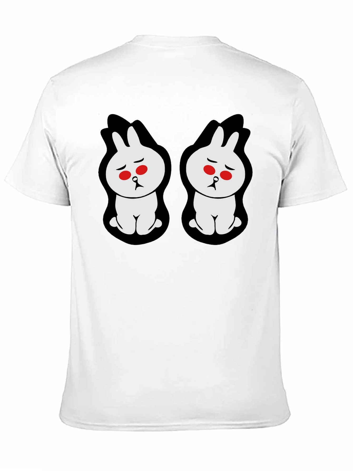Sad Bunny Graphic Tee - Black Cotton Blend