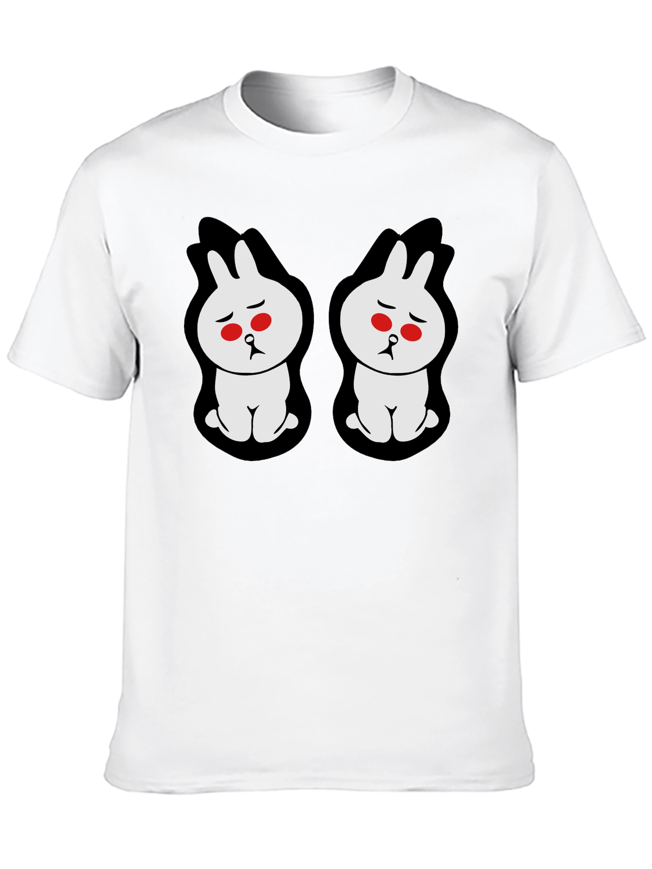 Sad Bunny Graphic Tee - Black Cotton Blend