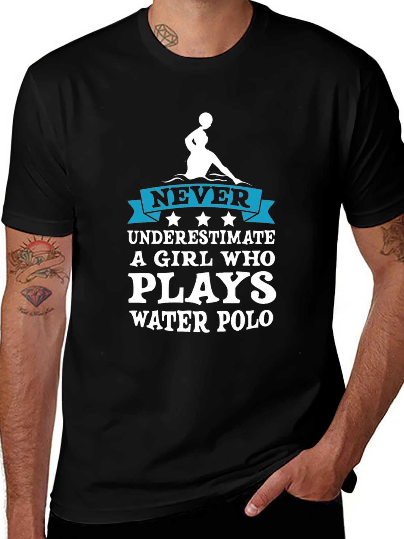 Never Underestimate Water Polo Girl T-Shirt