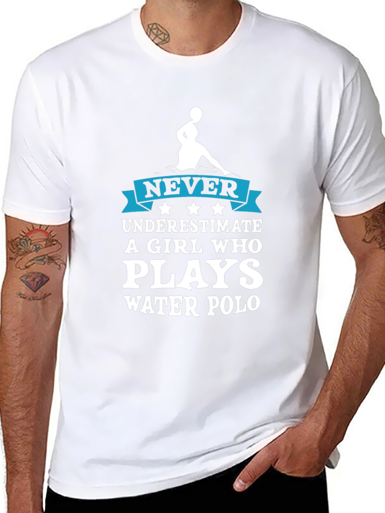 Never Underestimate Water Polo Girl T-Shirt
