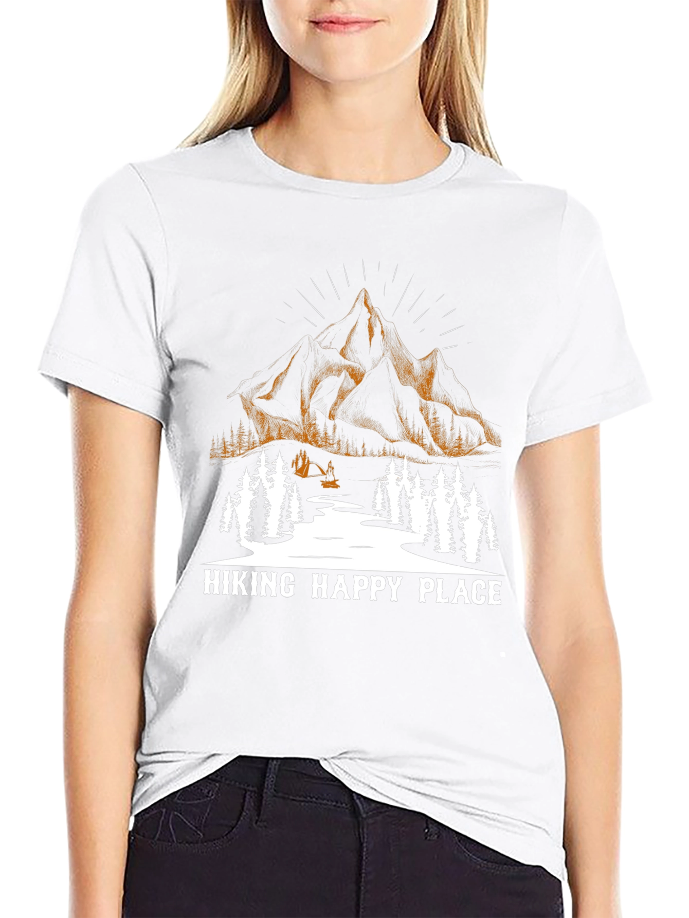 Hiking Happy Place Graphic Tee - Adventure Ready!