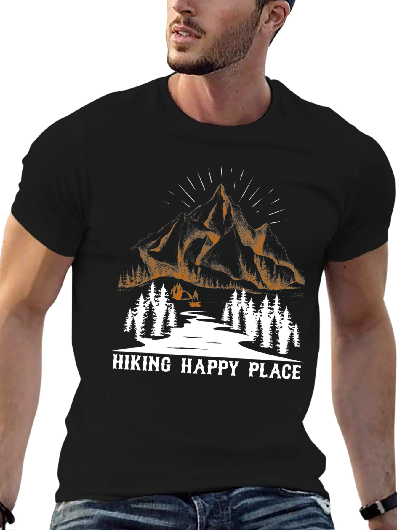 Hiking Happy Place Graphic Tee - Adventure Ready!