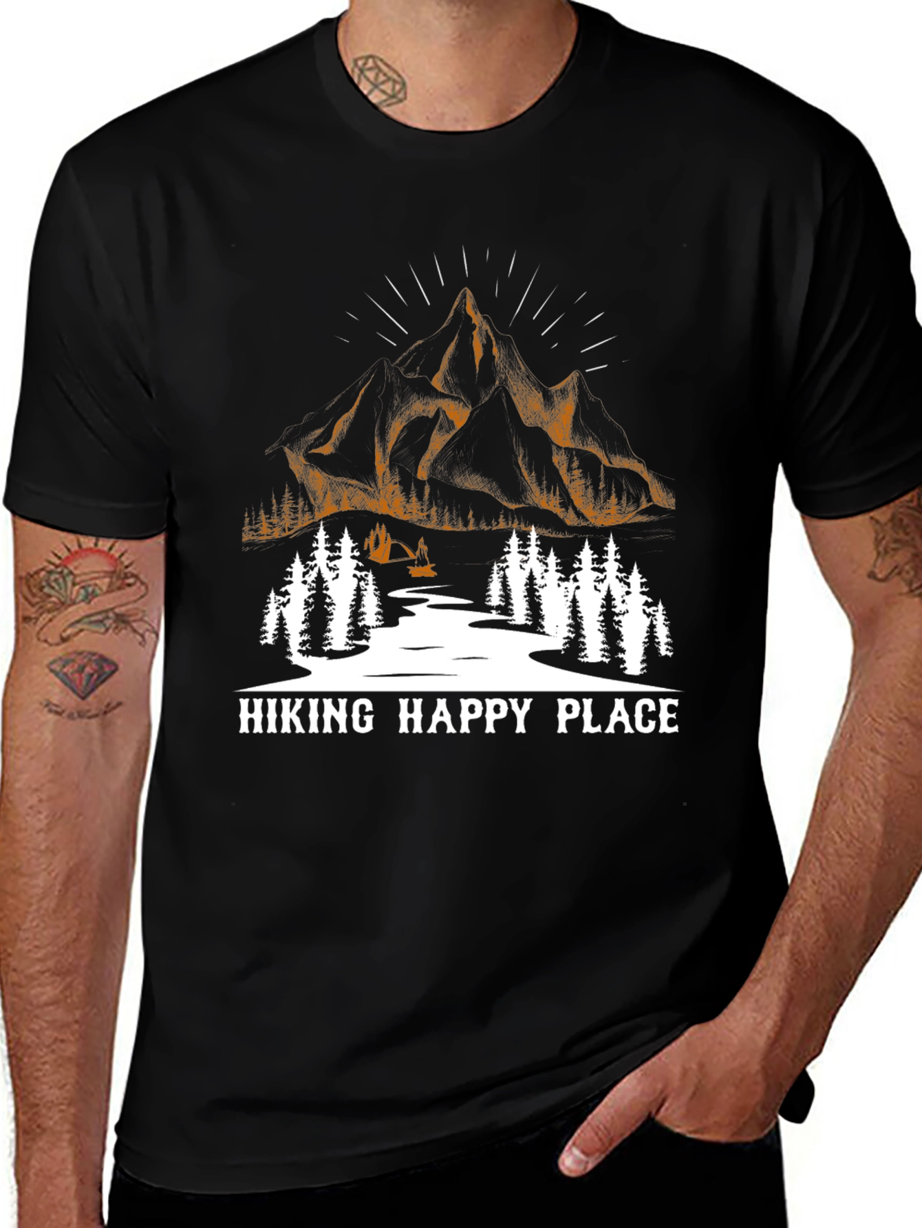 Hiking Happy Place Graphic Tee - Adventure Ready!