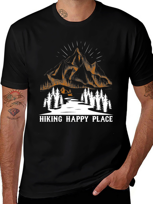 Hiking Happy Place Graphic Tee - Adventure Ready!
