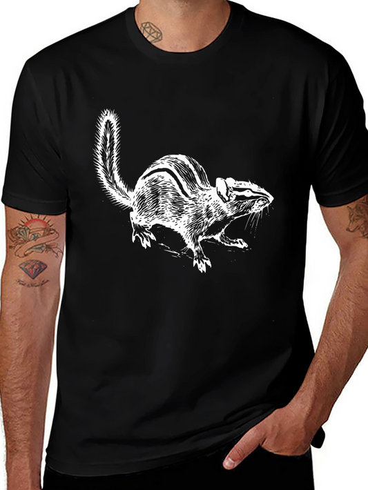 Chipmunk Graphic Tee - Cool Animal Shirt