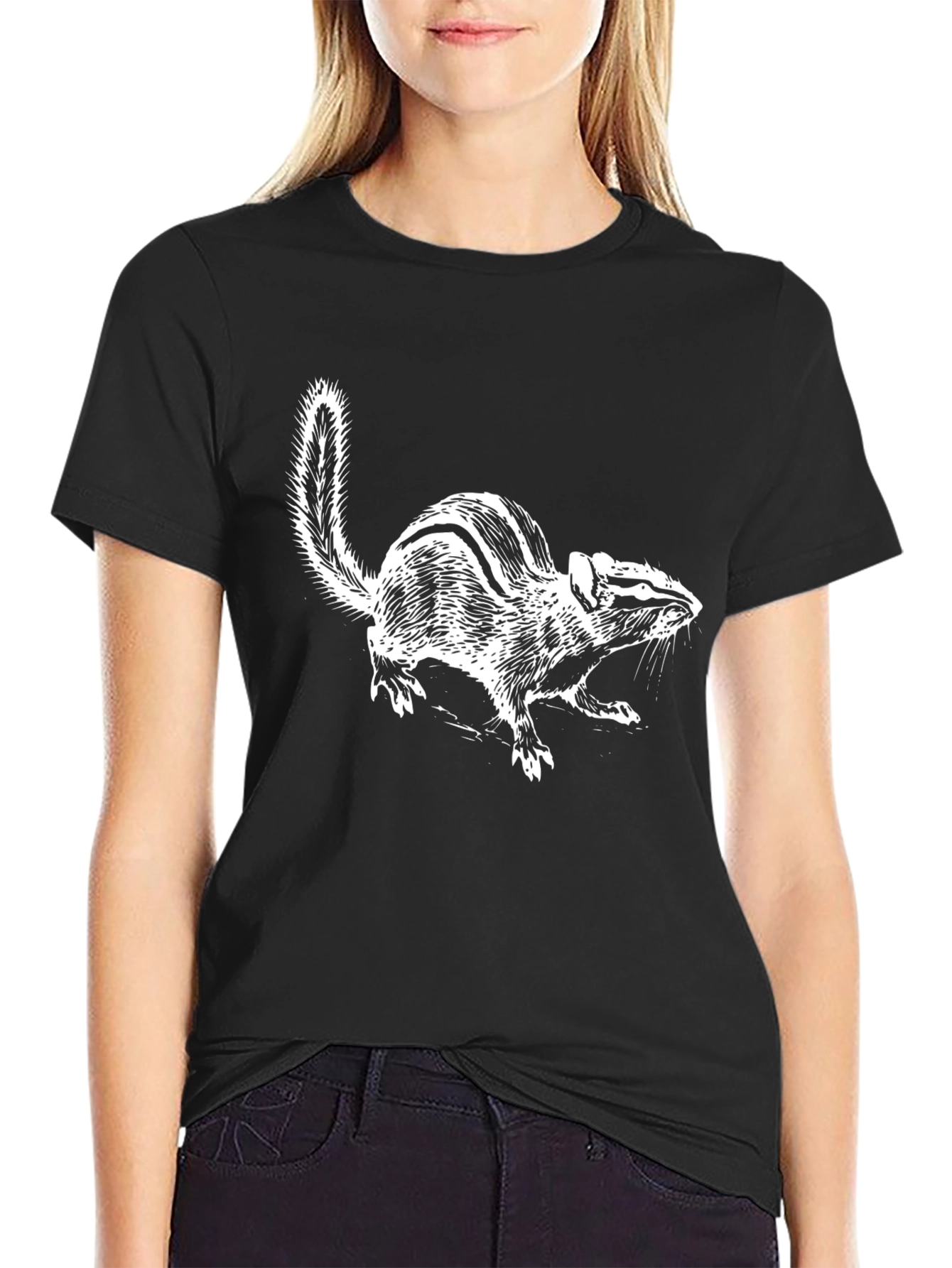 Chipmunk Graphic Tee - Cool Animal Shirt