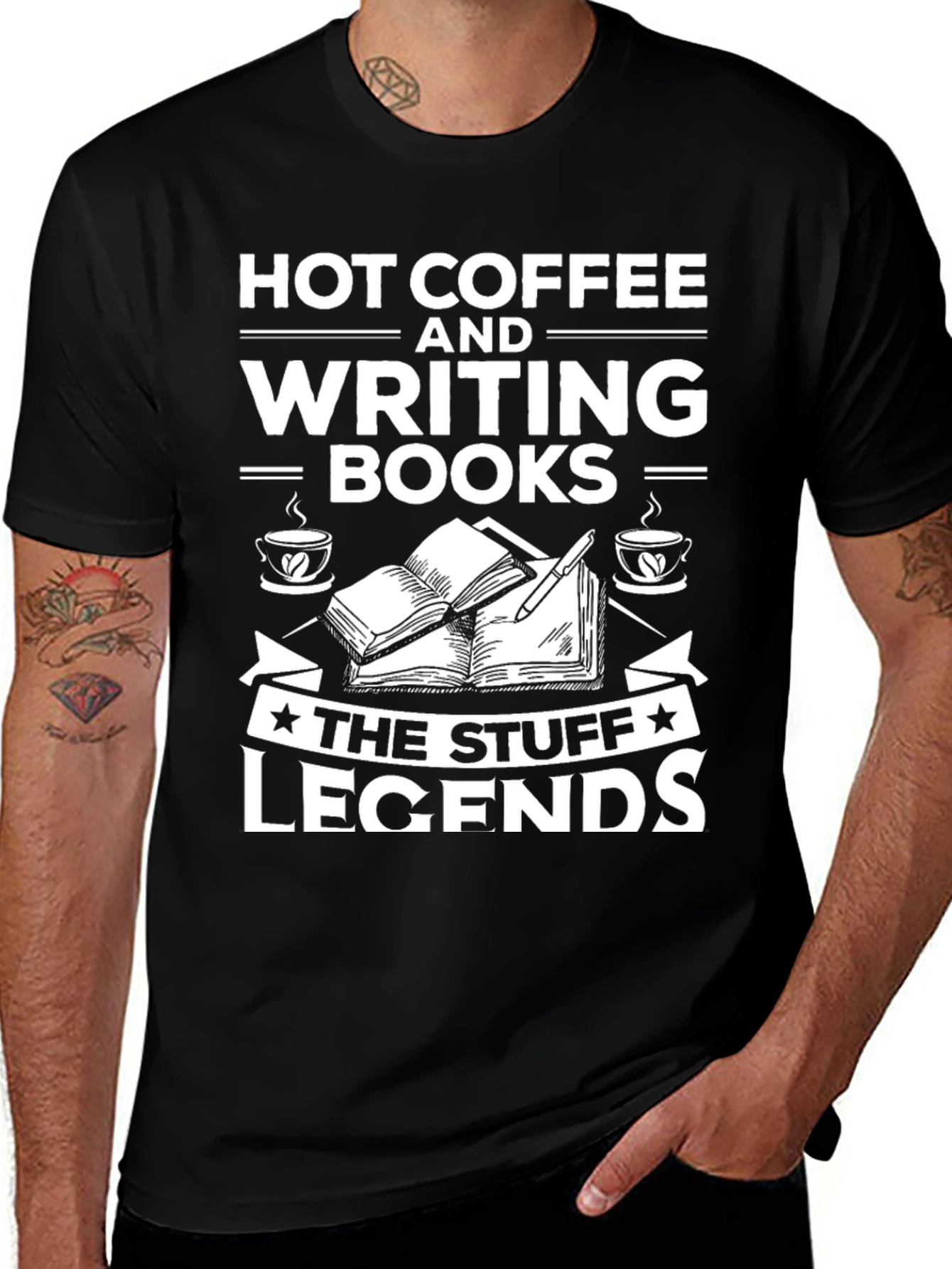 Hot Coffee & Writing Books T-Shirt