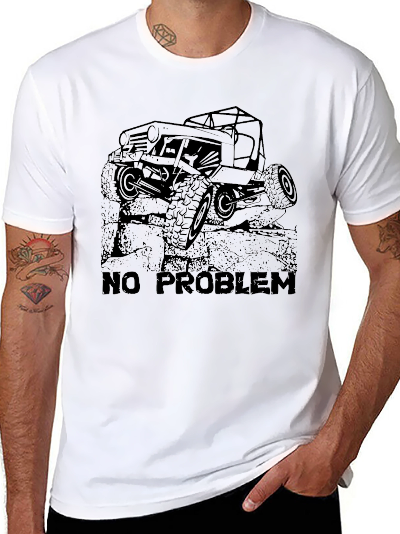 No Problem Off-Road Jeep T-Shirt - Black