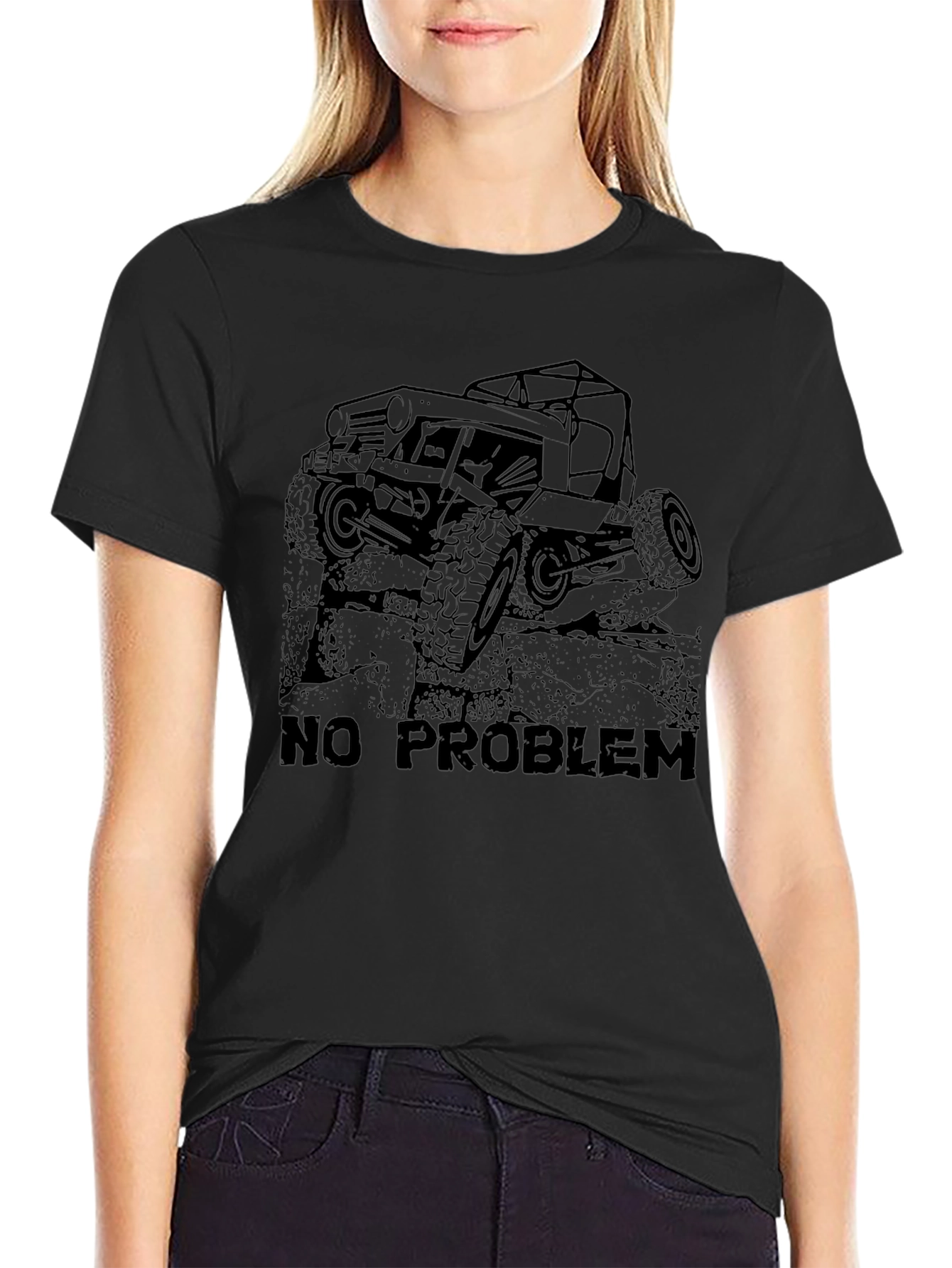 No Problem Off-Road Jeep T-Shirt - Black