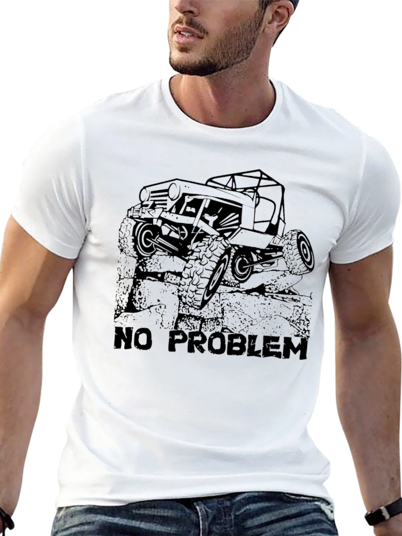 No Problem Off-Road Jeep T-Shirt - Black