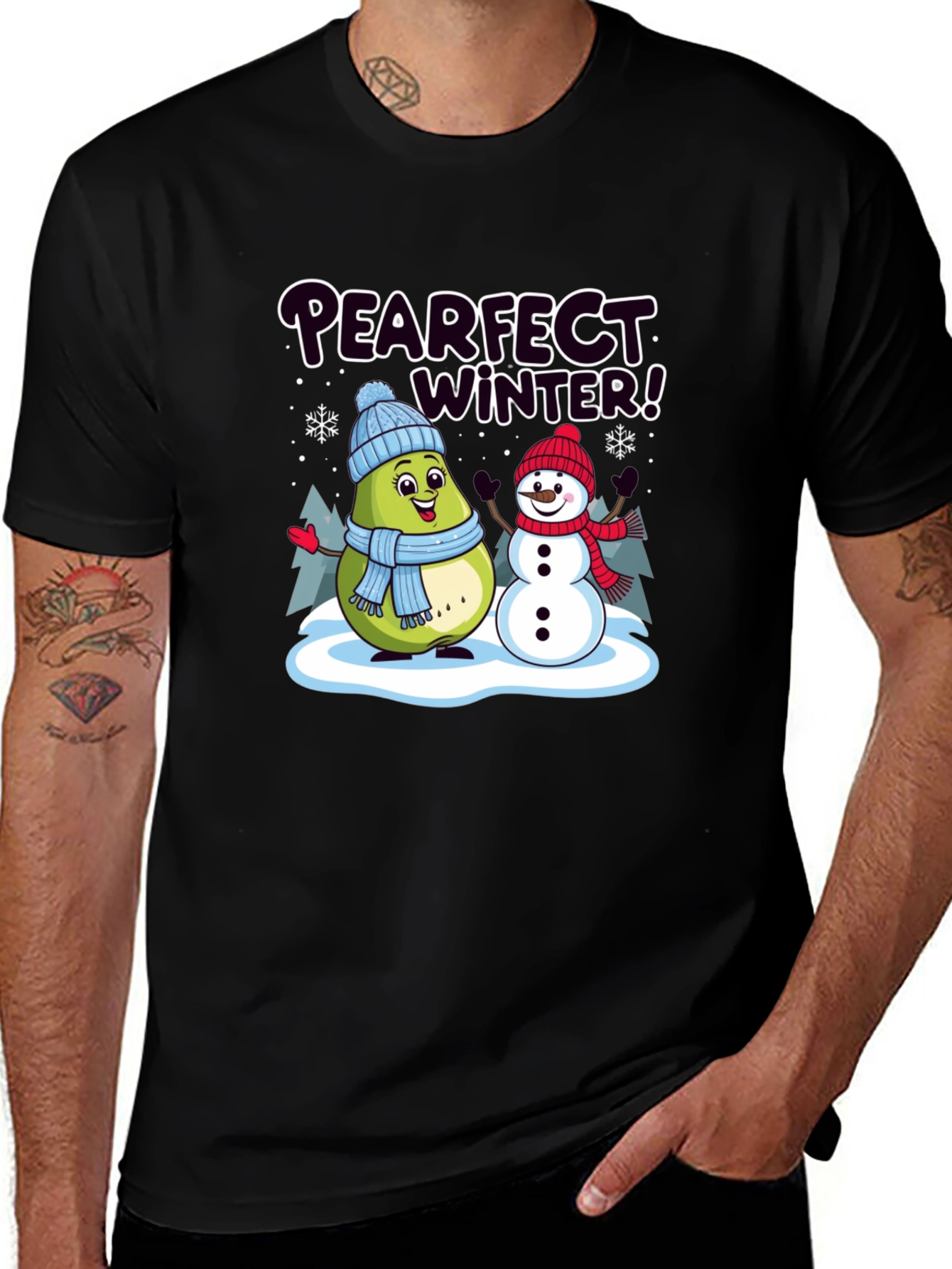 Pearfect Winter Graphic T-Shirt