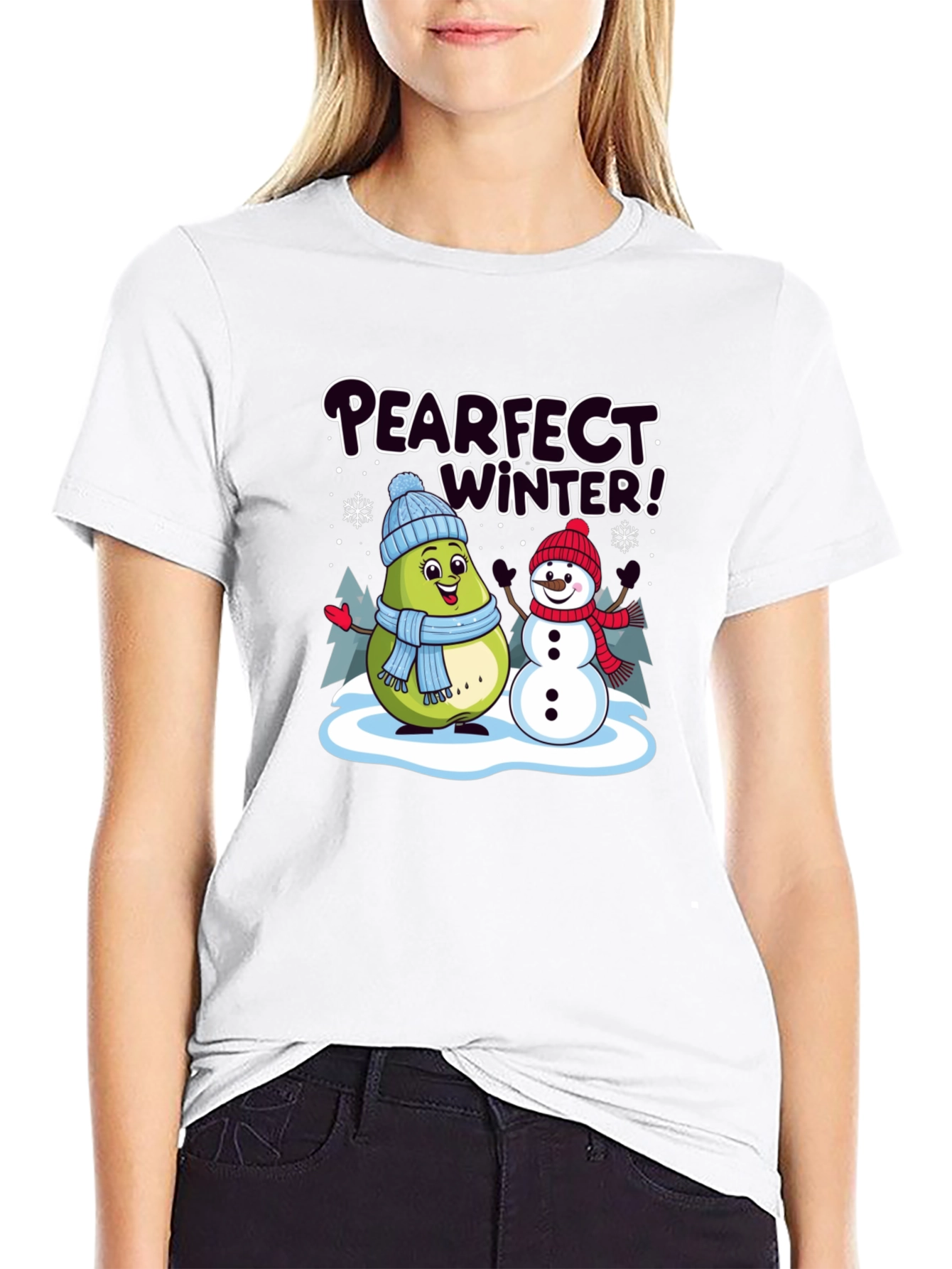 Pearfect Winter Graphic T-Shirt