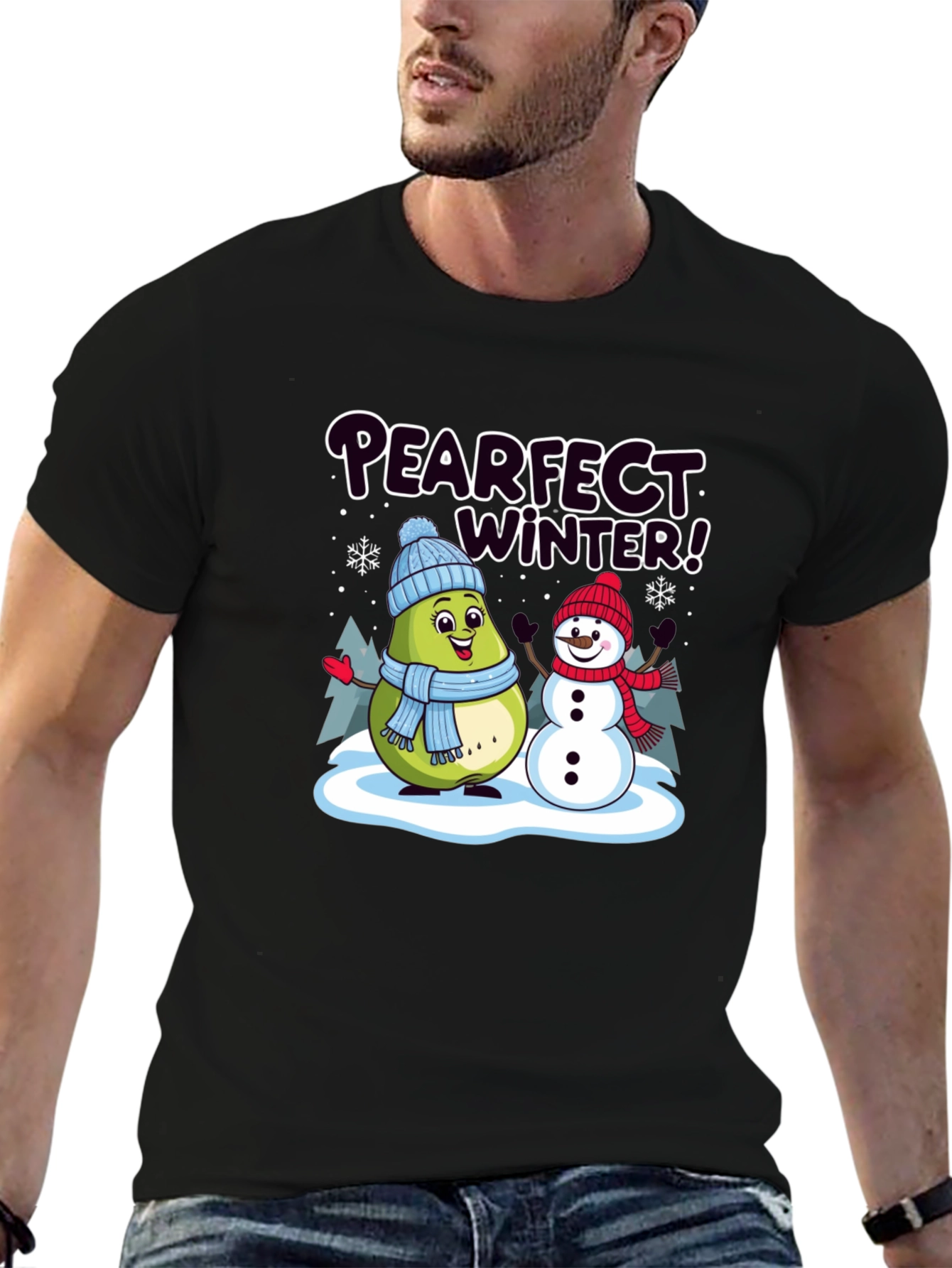 Pearfect Winter Graphic T-Shirt