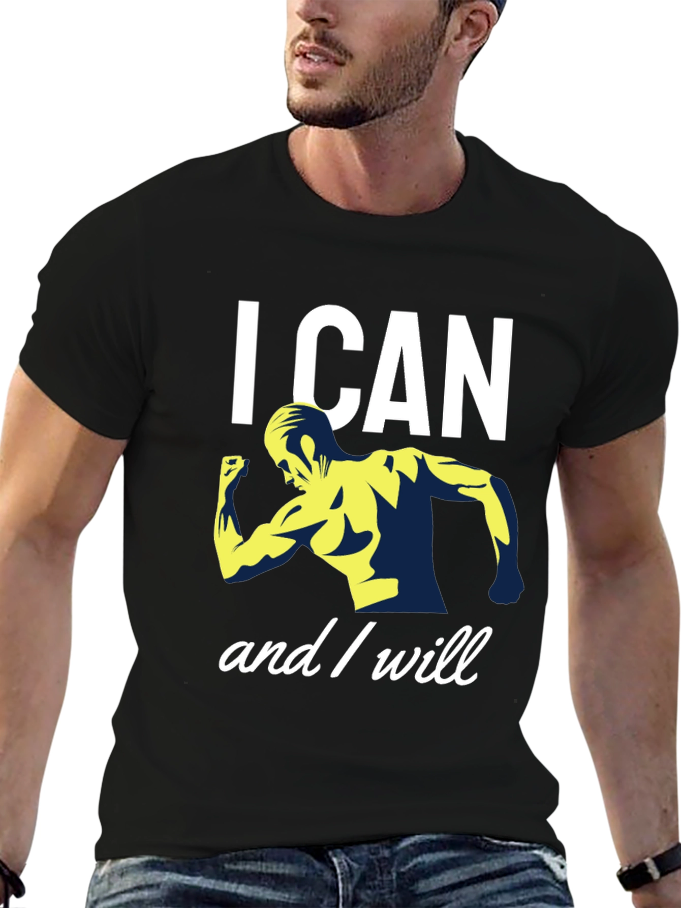 I CAN and I WILL Motivational Gym T-Shirt