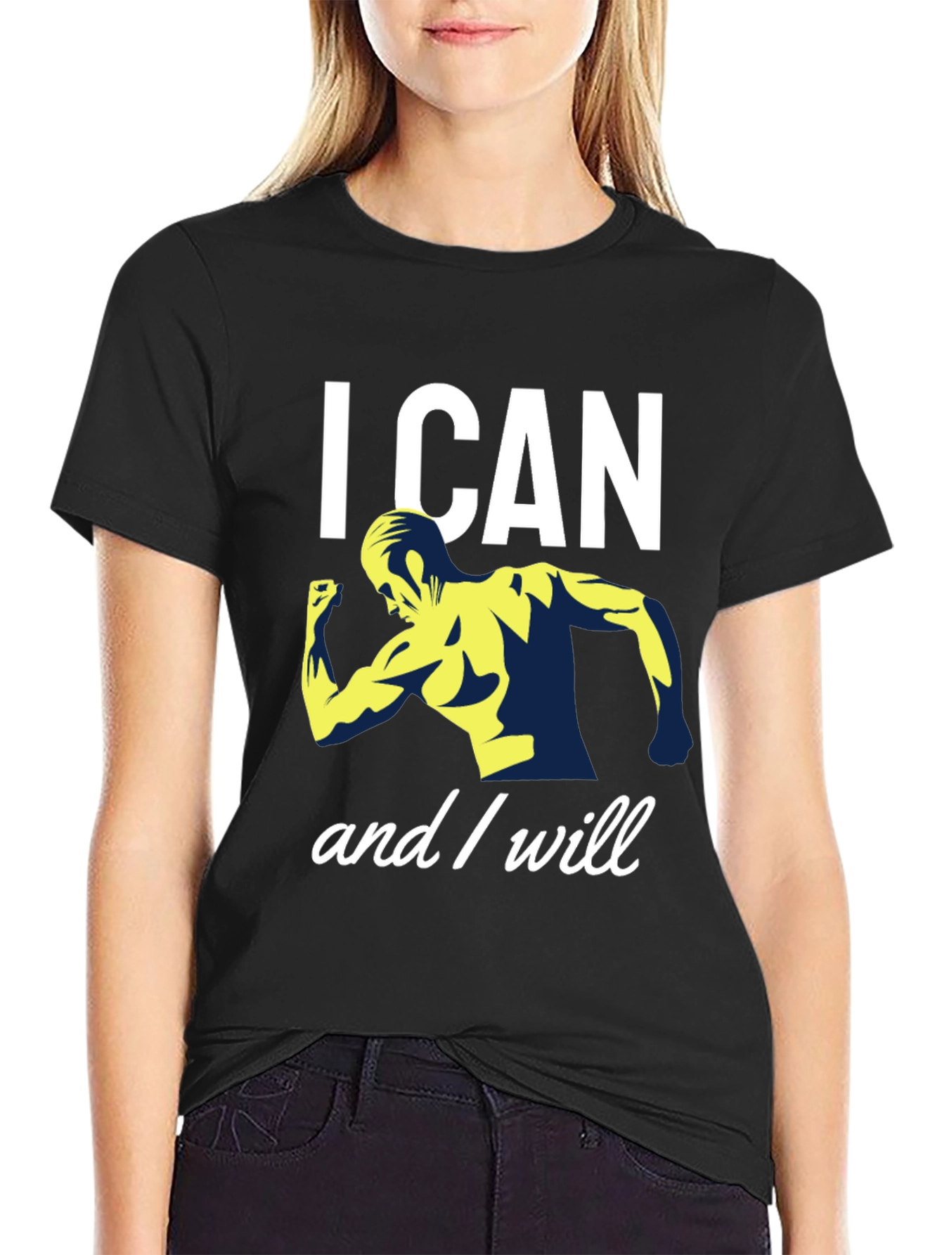 I CAN and I WILL Motivational Gym T-Shirt