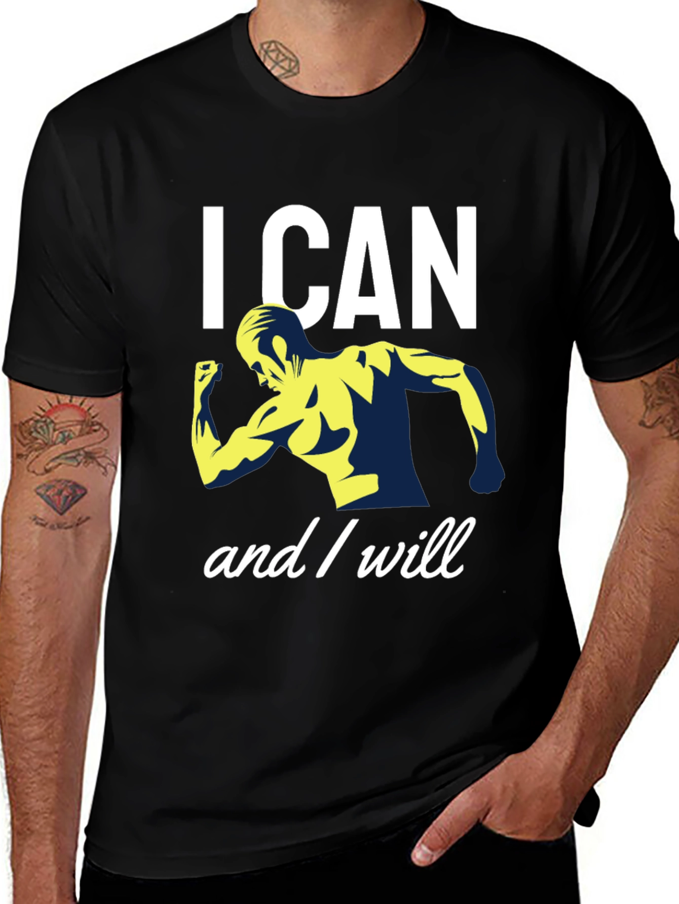I CAN and I WILL Motivational Gym T-Shirt