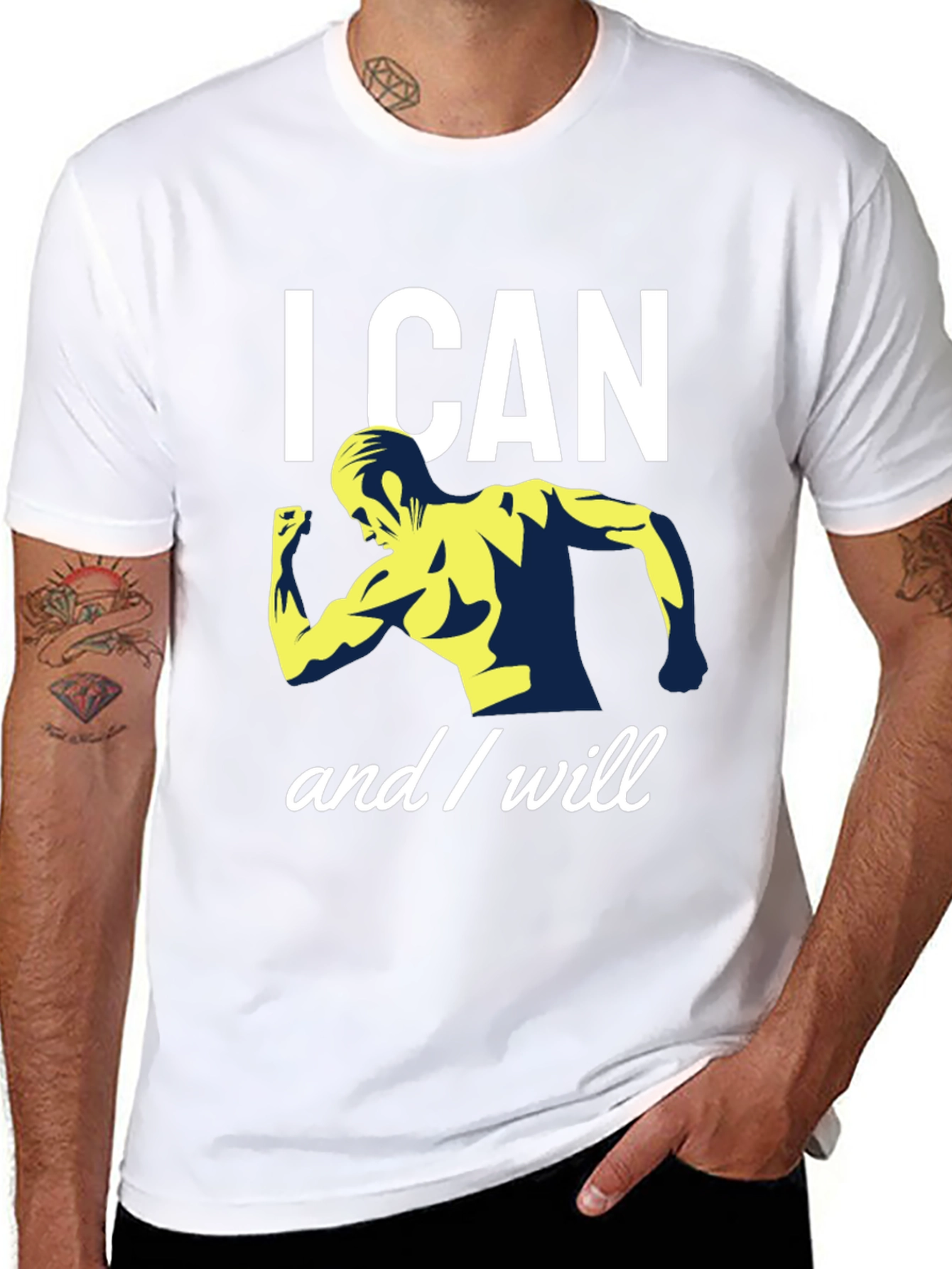 I CAN and I WILL Motivational Gym T-Shirt