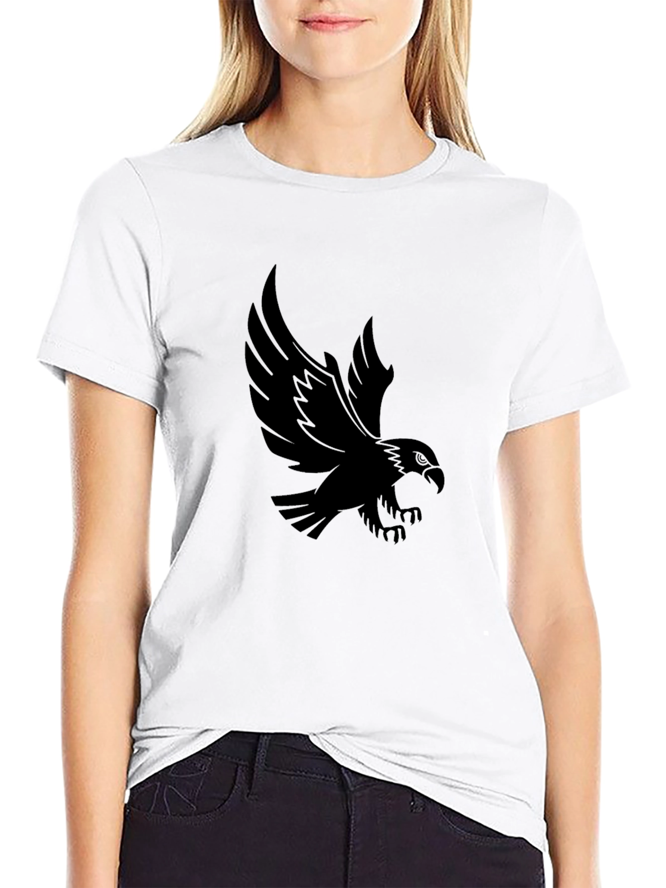 Black Eagle Graphic Tee - Mens Cool Casual Shirt