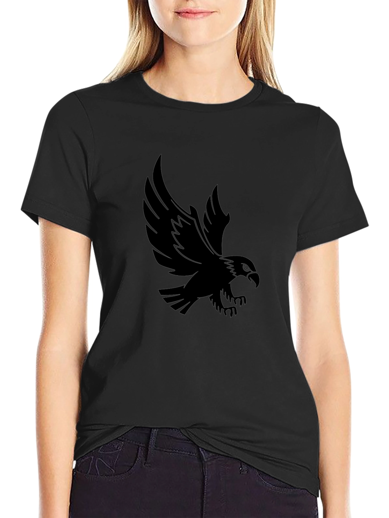 Black Eagle Graphic Tee - Mens Cool Casual Shirt