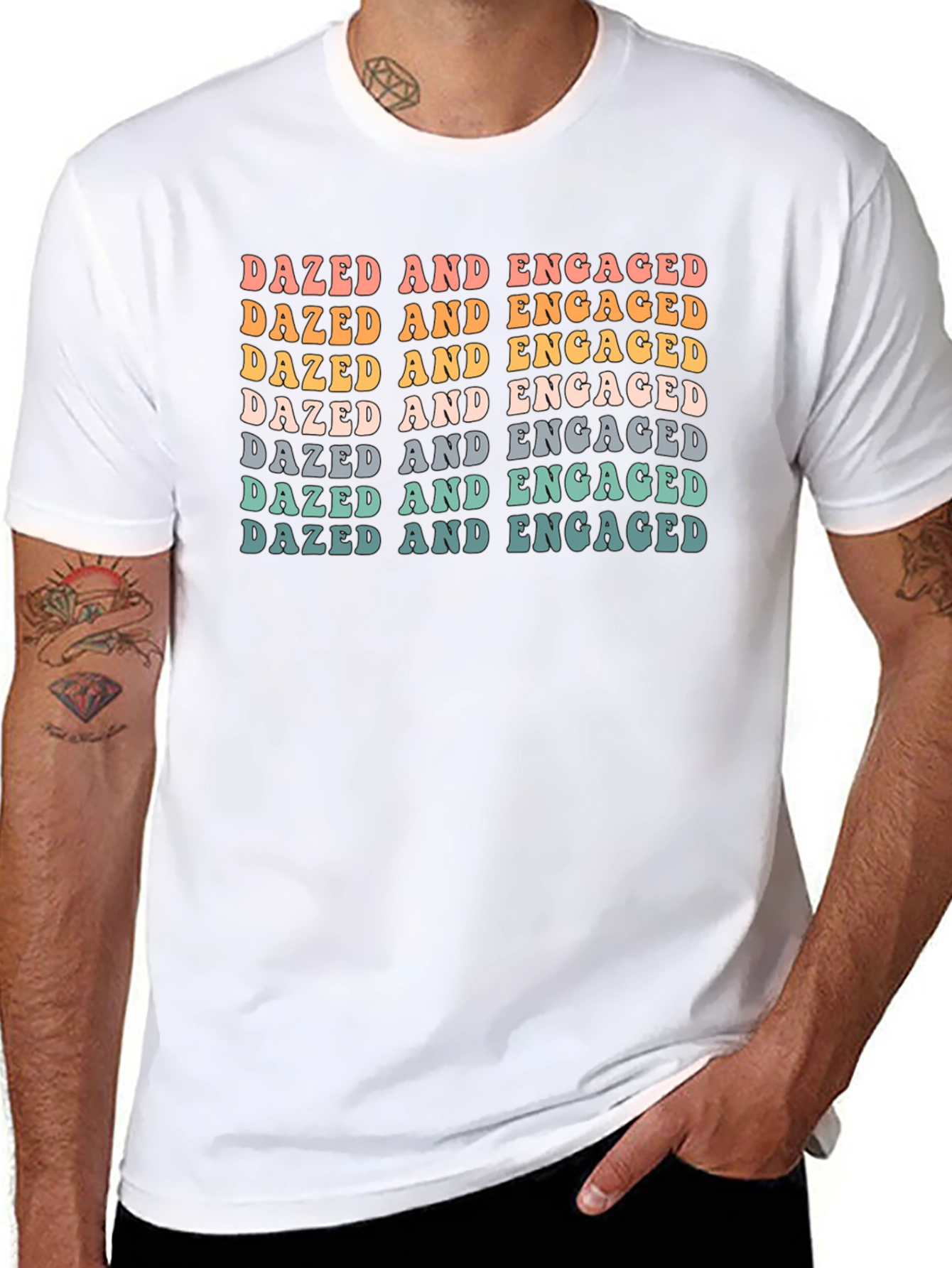 Dazed and Engaged Graphic Tee - Retro Style