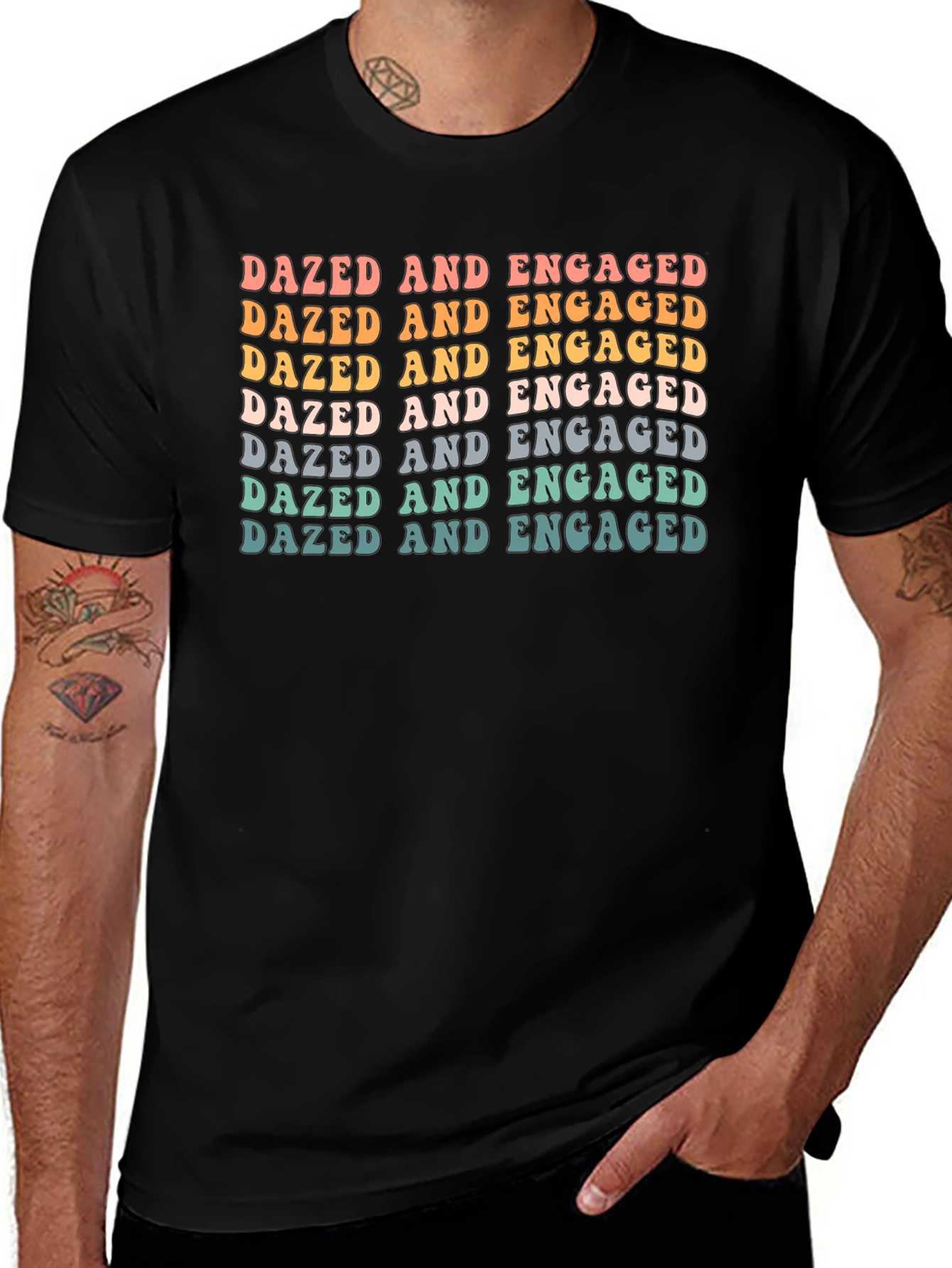 Dazed and Engaged Graphic Tee - Retro Style