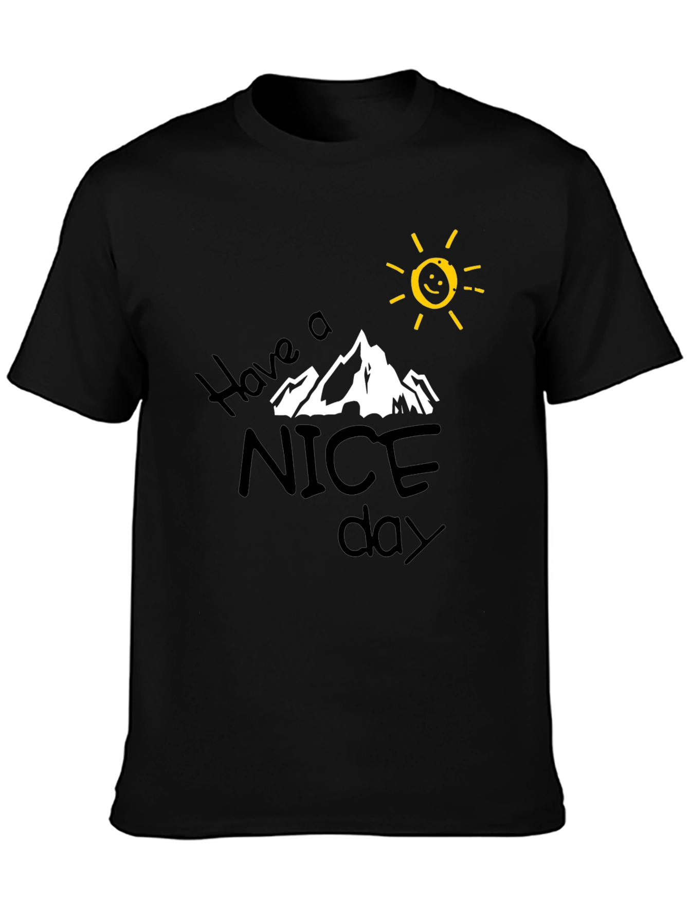 Have A Nice Day Graphic Tee - Black