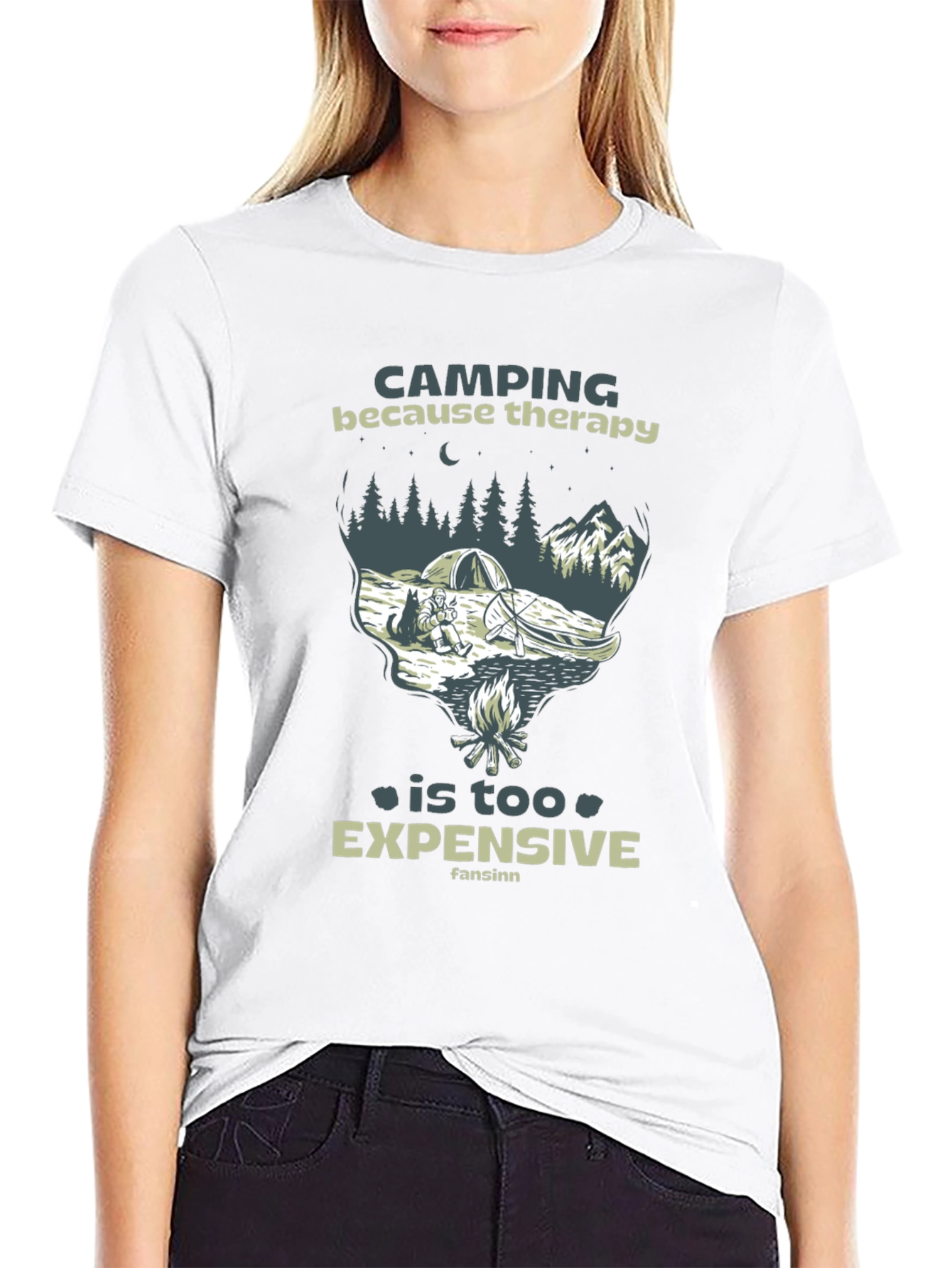 Camping Therapy Graphic T-Shirt