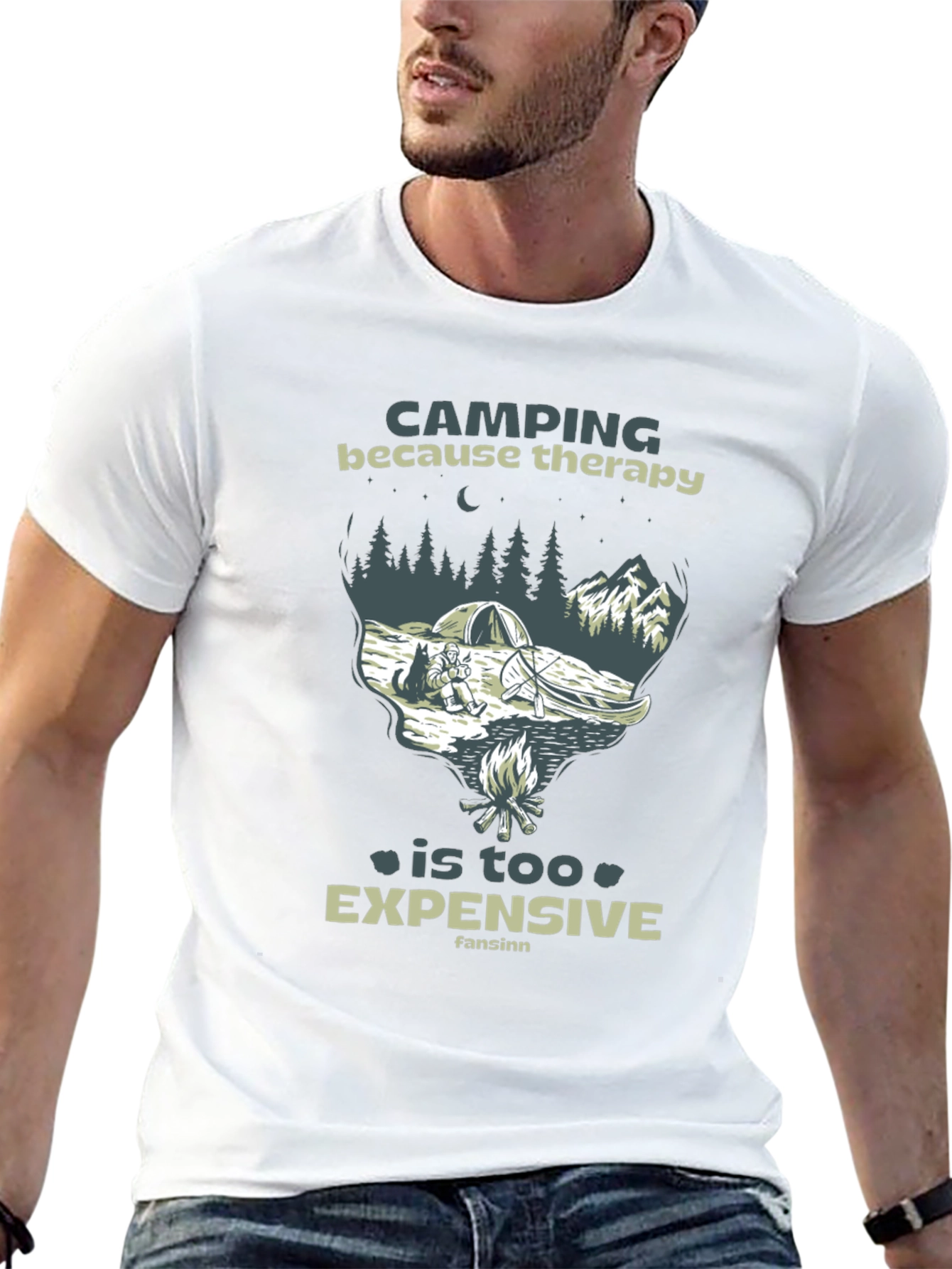 Camping Therapy Graphic T-Shirt