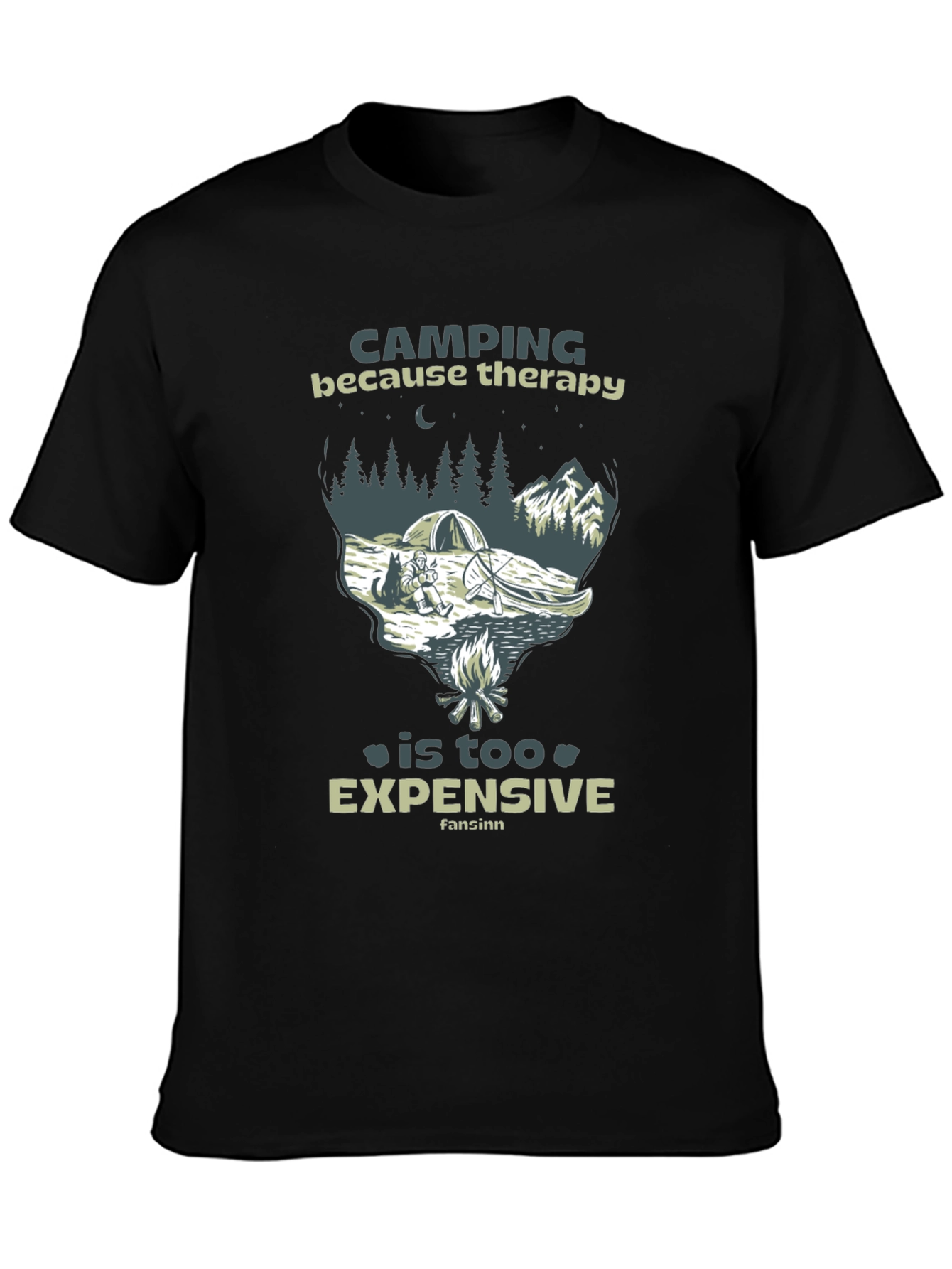 Camping Therapy Graphic T-Shirt