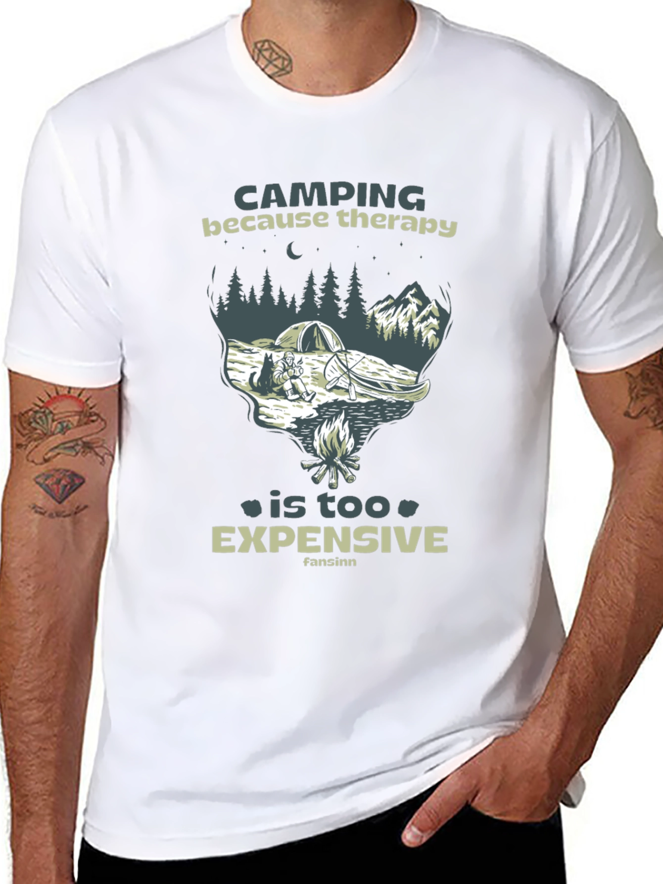 Camping Therapy Graphic T-Shirt