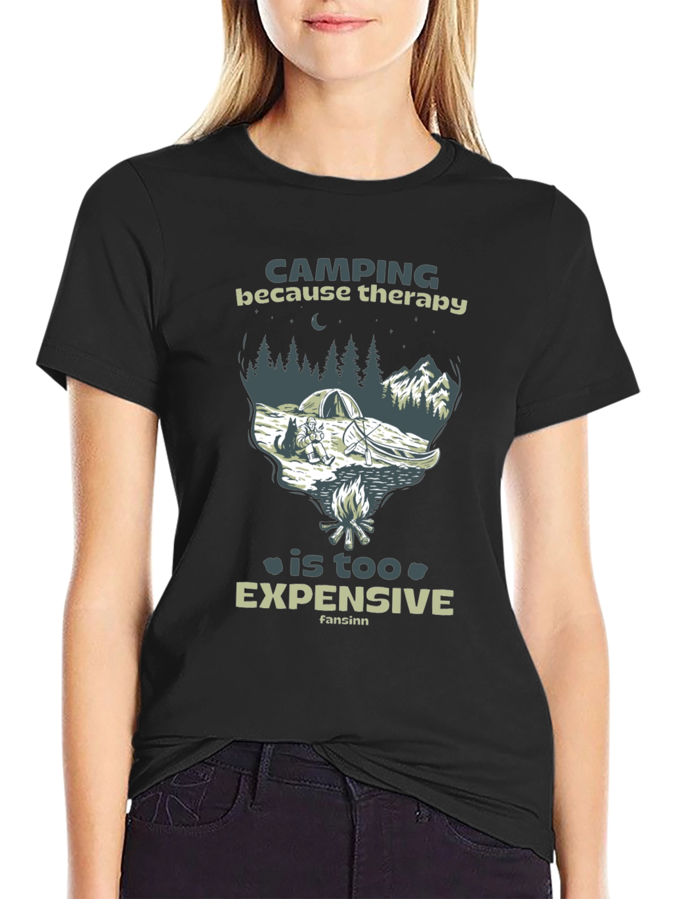 Camping Therapy Graphic T-Shirt