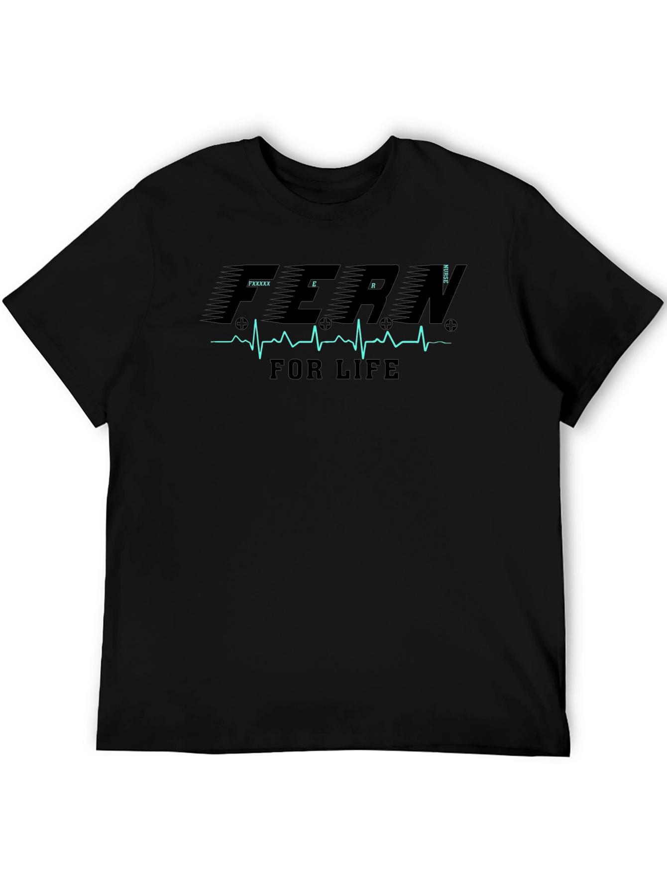 ER Nurse for Life Black T-Shirt
