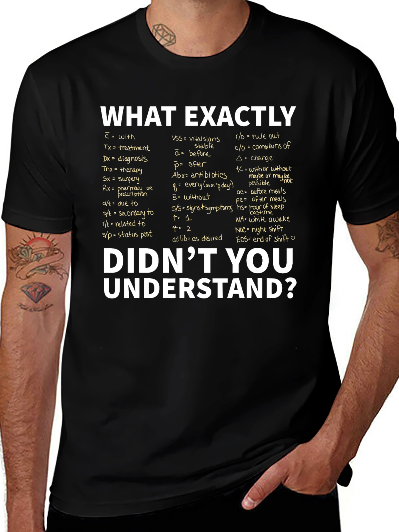 Medical Abbreviation T-Shirt: What Exactly Didnt You Understand?