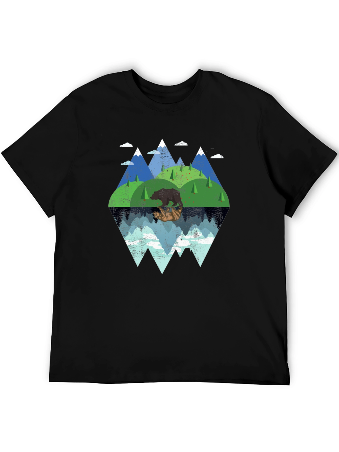 Mountain Bear Graphic Tee - Nature Lovers T-Shirt