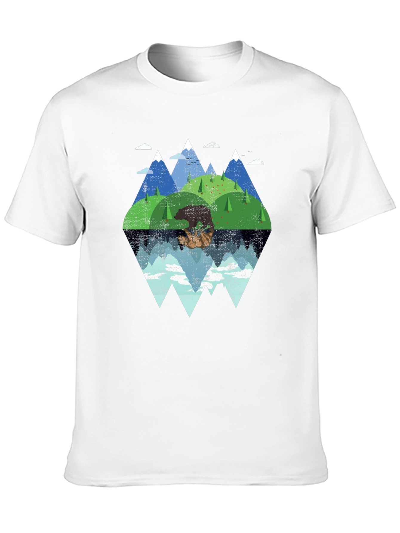 Mountain Bear Graphic Tee - Nature Lovers T-Shirt