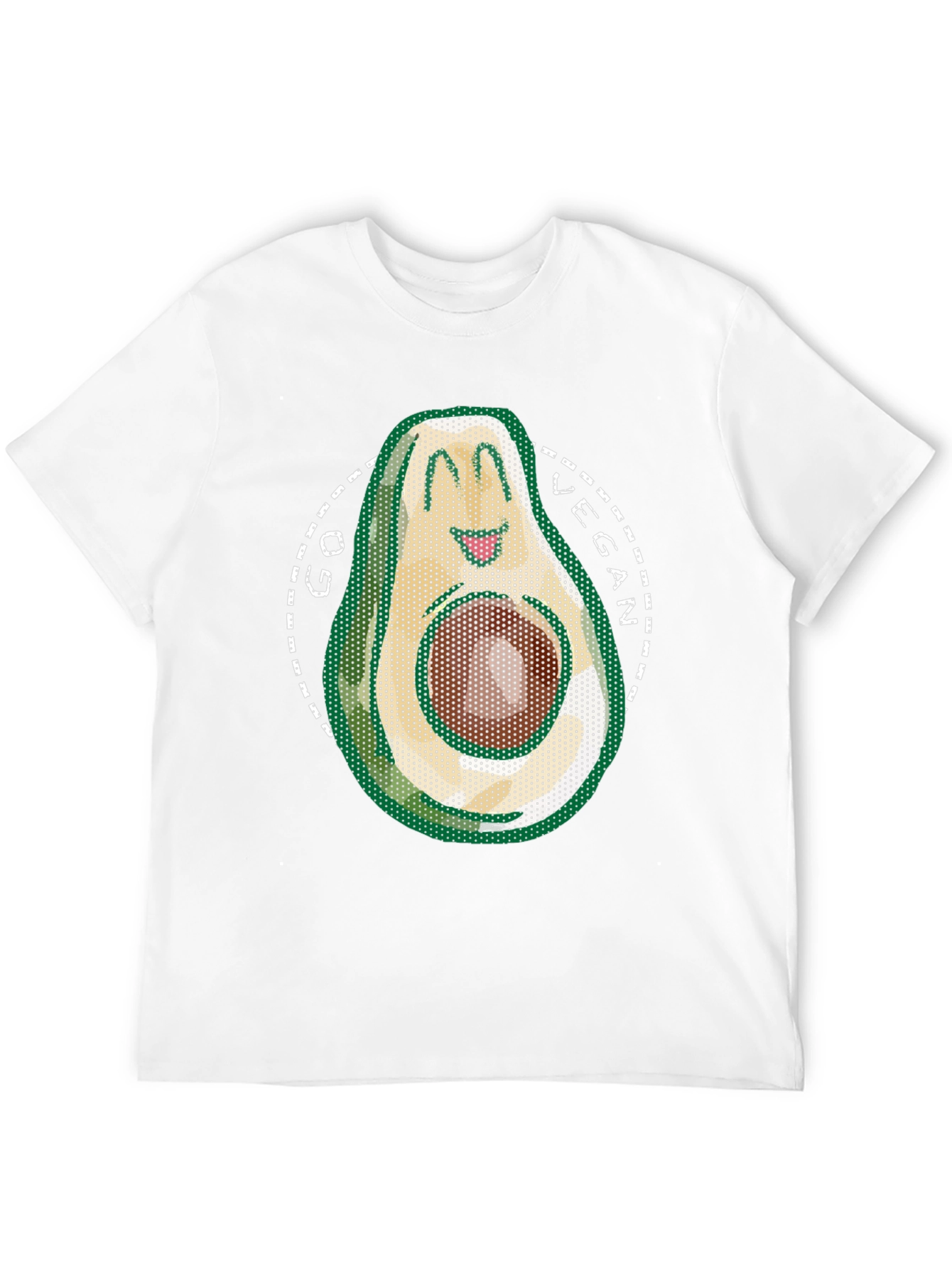 Go Vegan Avocado T-Shirt - Mens Black Tee