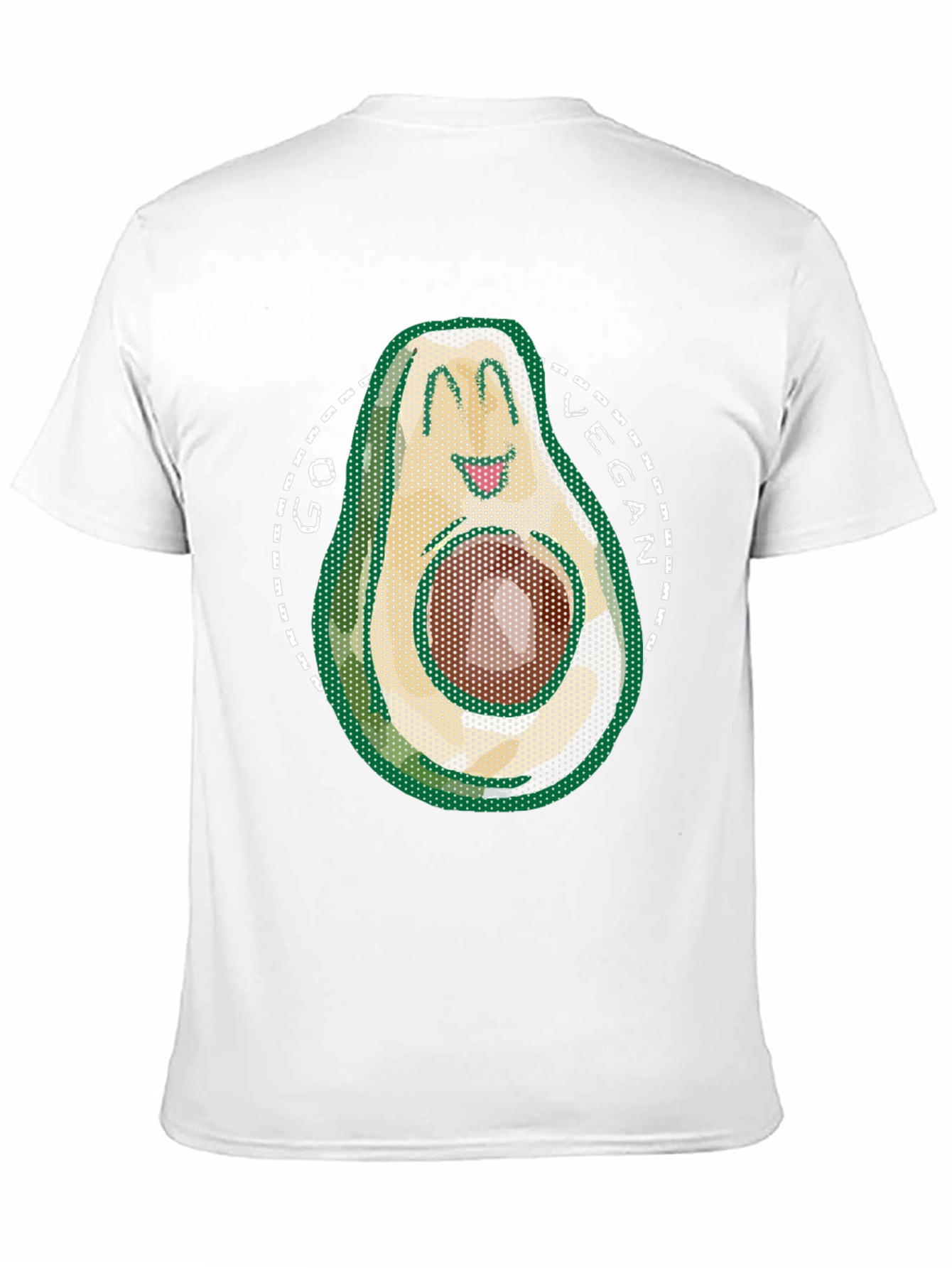 Go Vegan Avocado T-Shirt - Mens Black Tee