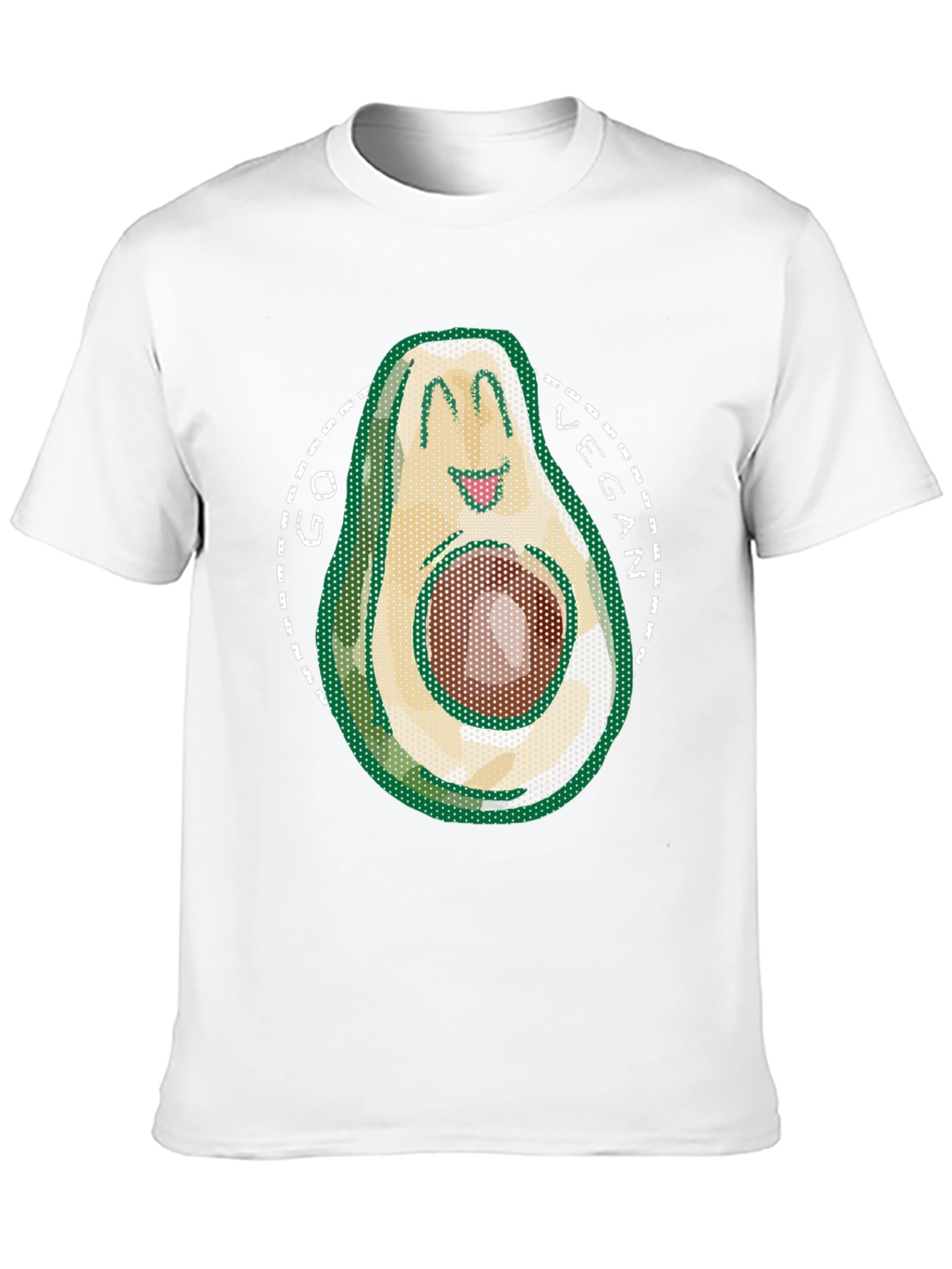 Go Vegan Avocado T-Shirt - Mens Black Tee